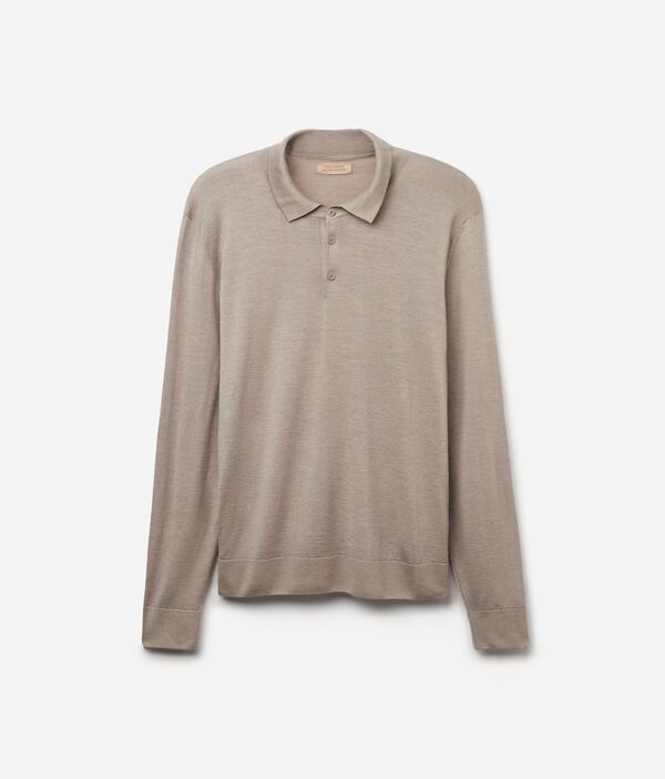 Джемпер-поло из ультратонкого кашемира