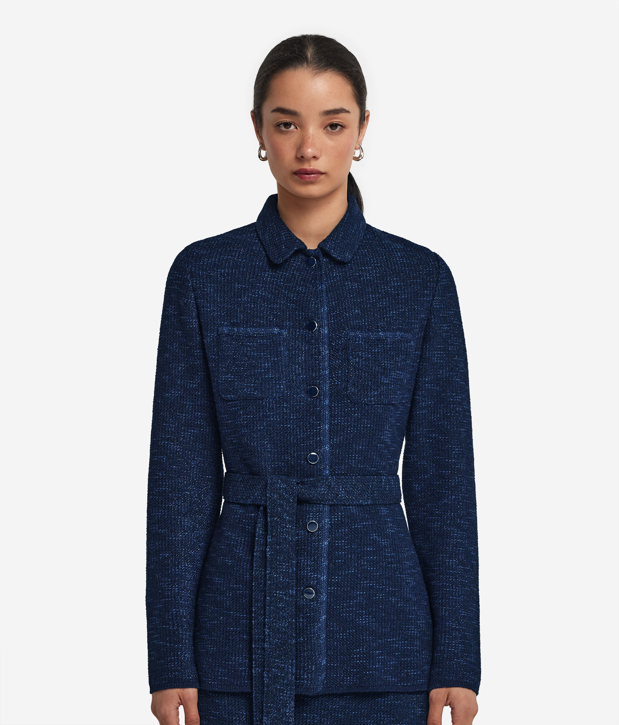 Lange Lamé-Jacke