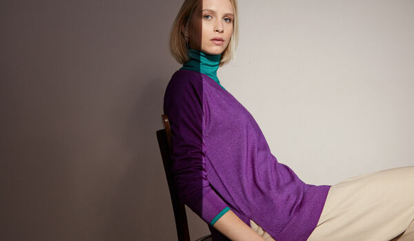 Maglia Scollo V in Cashmere Ultrafine