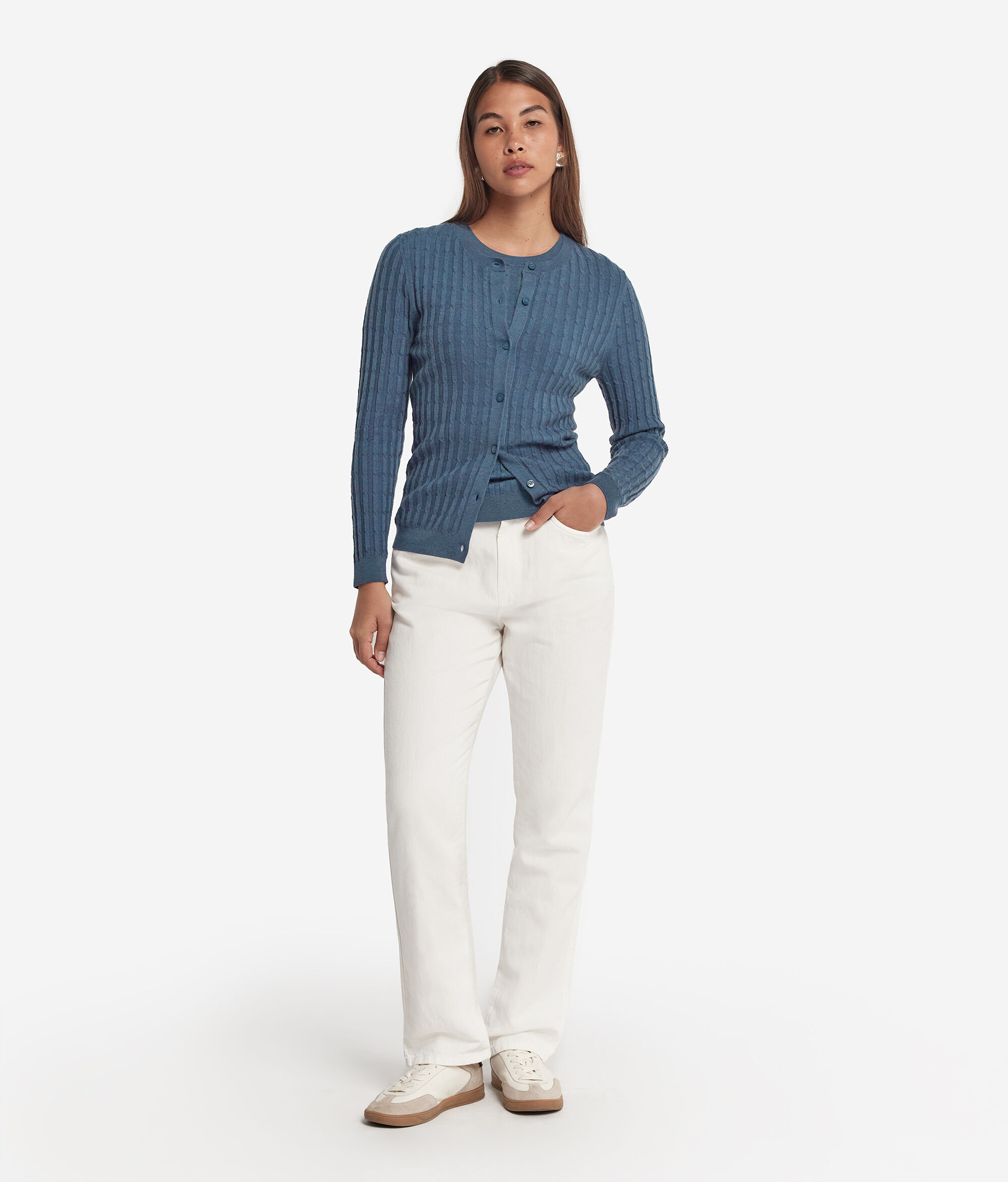 Ζακέτα από Ultrafine Cashmere με Πλεξίδες