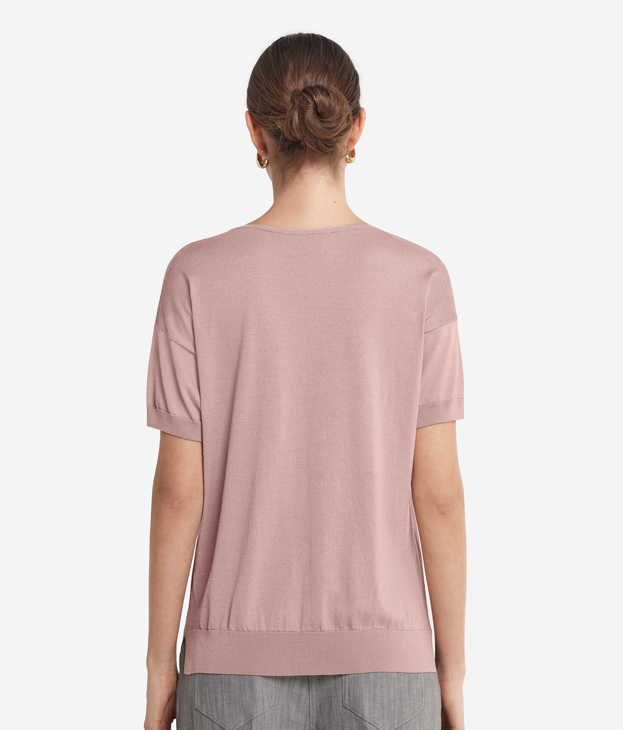 Silk and Cotton Round-Neck Jumper