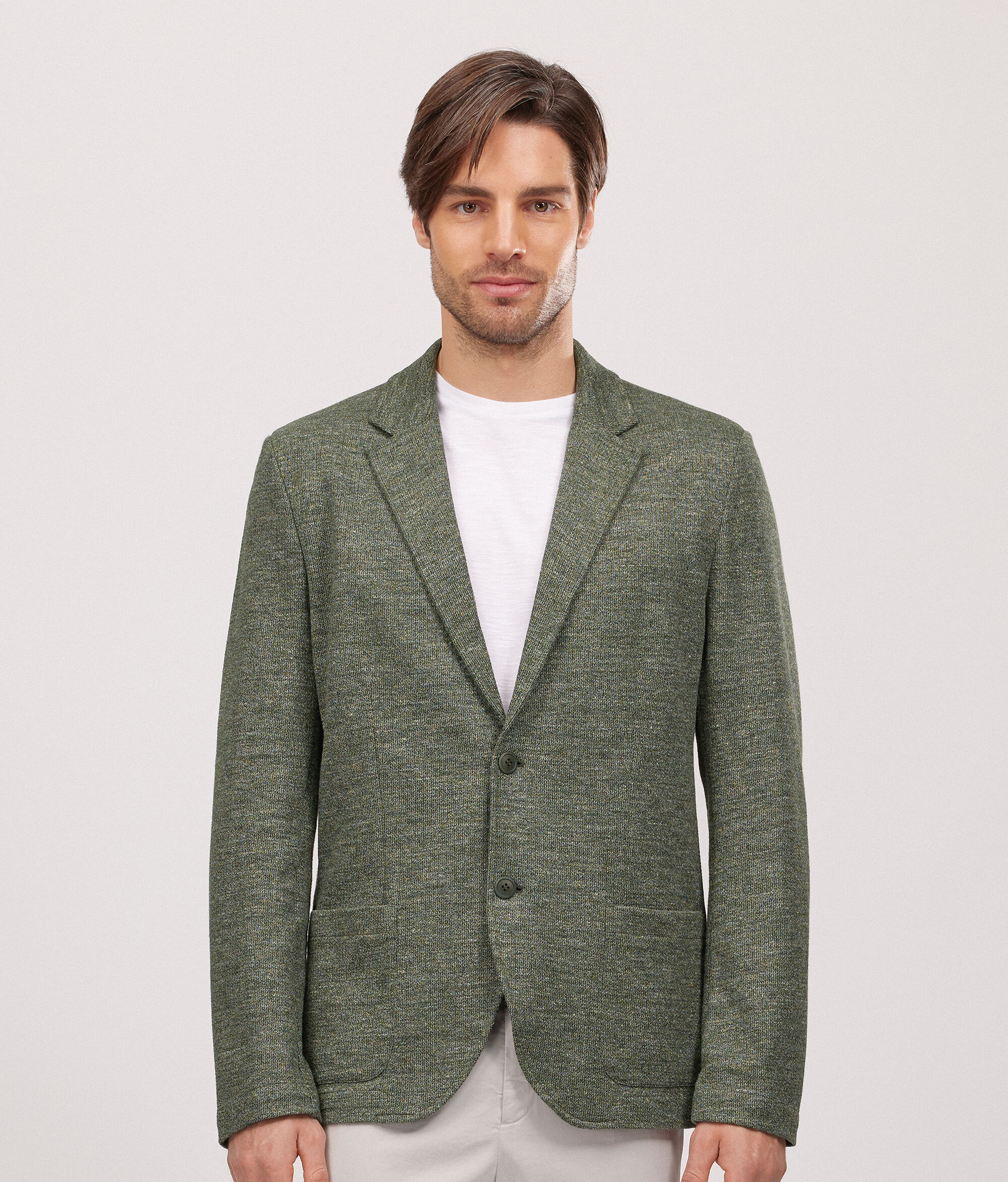 Пиджак изо льна и хлопка - Мужские пиджаки и блейзеры | Falconeri