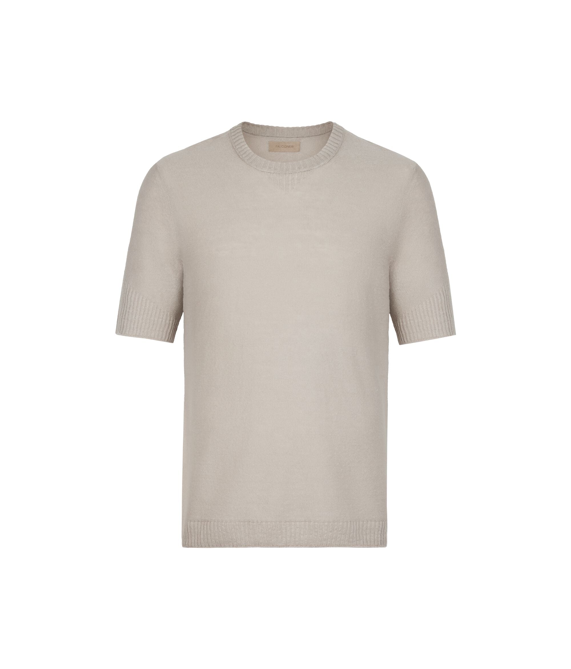T-shirt motivo coste in lino e cotone