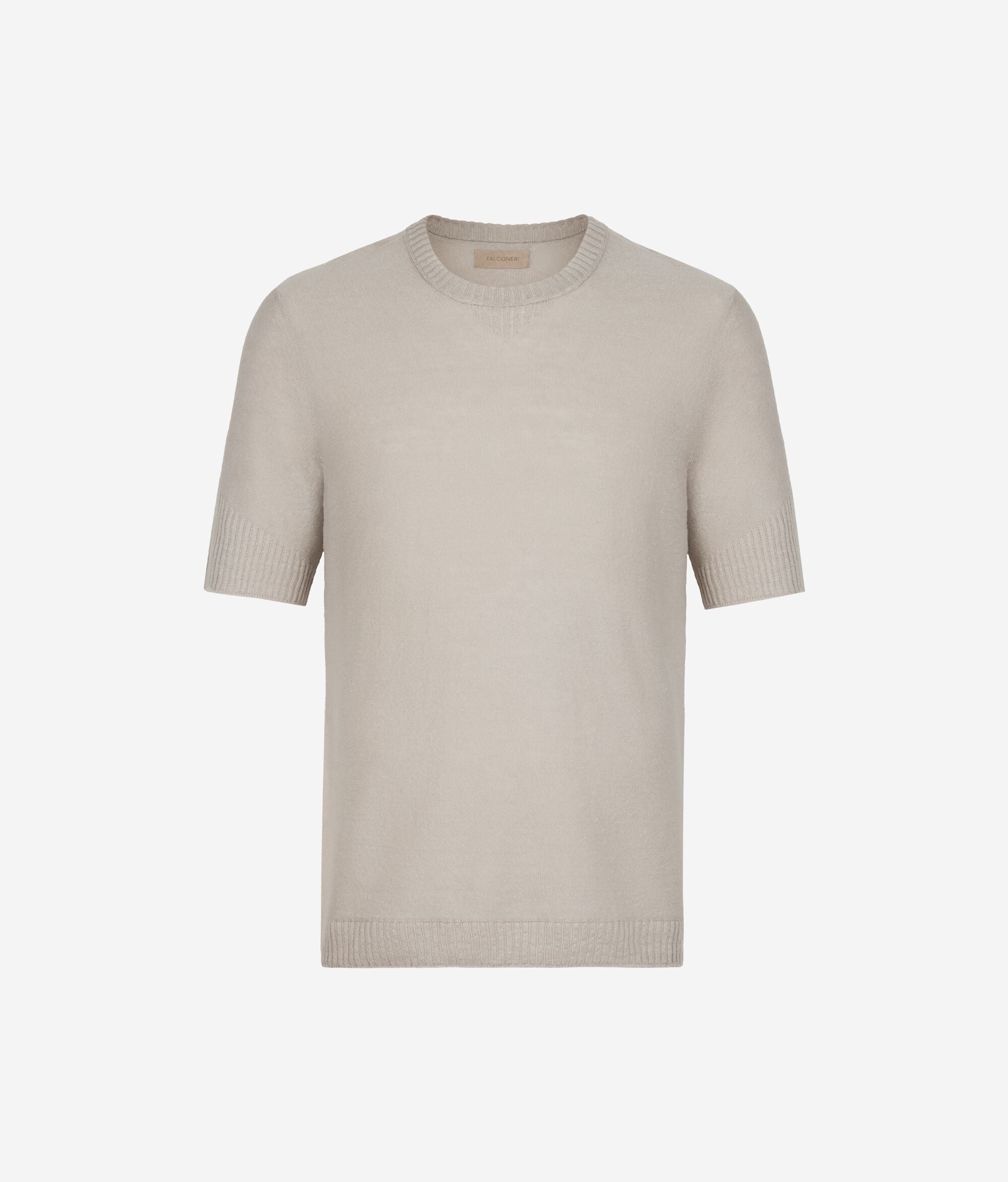 T-shirt motivo coste in lino e cotone