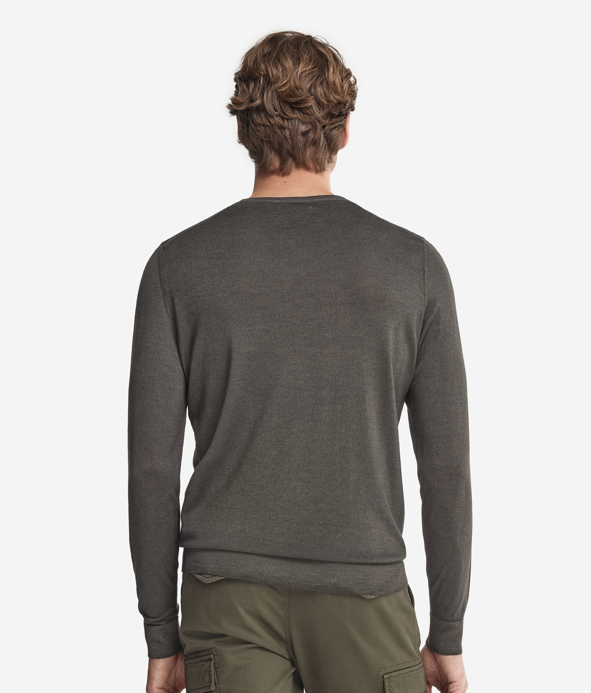 Jersey con cuello redondo de cashmere ultrafine
