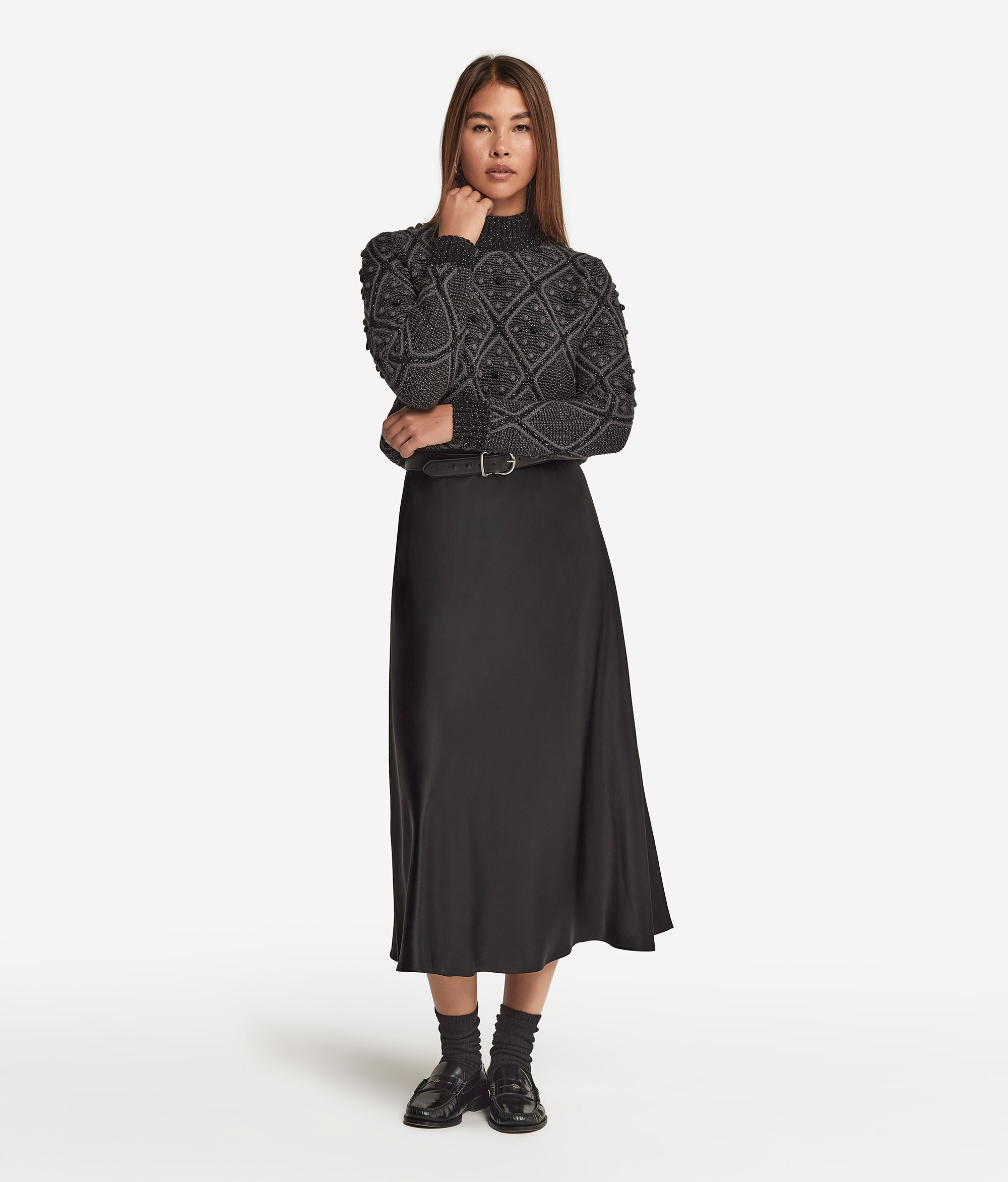 Джемпер с высоким воротником из шерсти