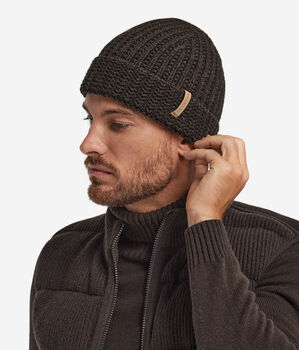 Gerippte Kaschmirm&uuml;tze