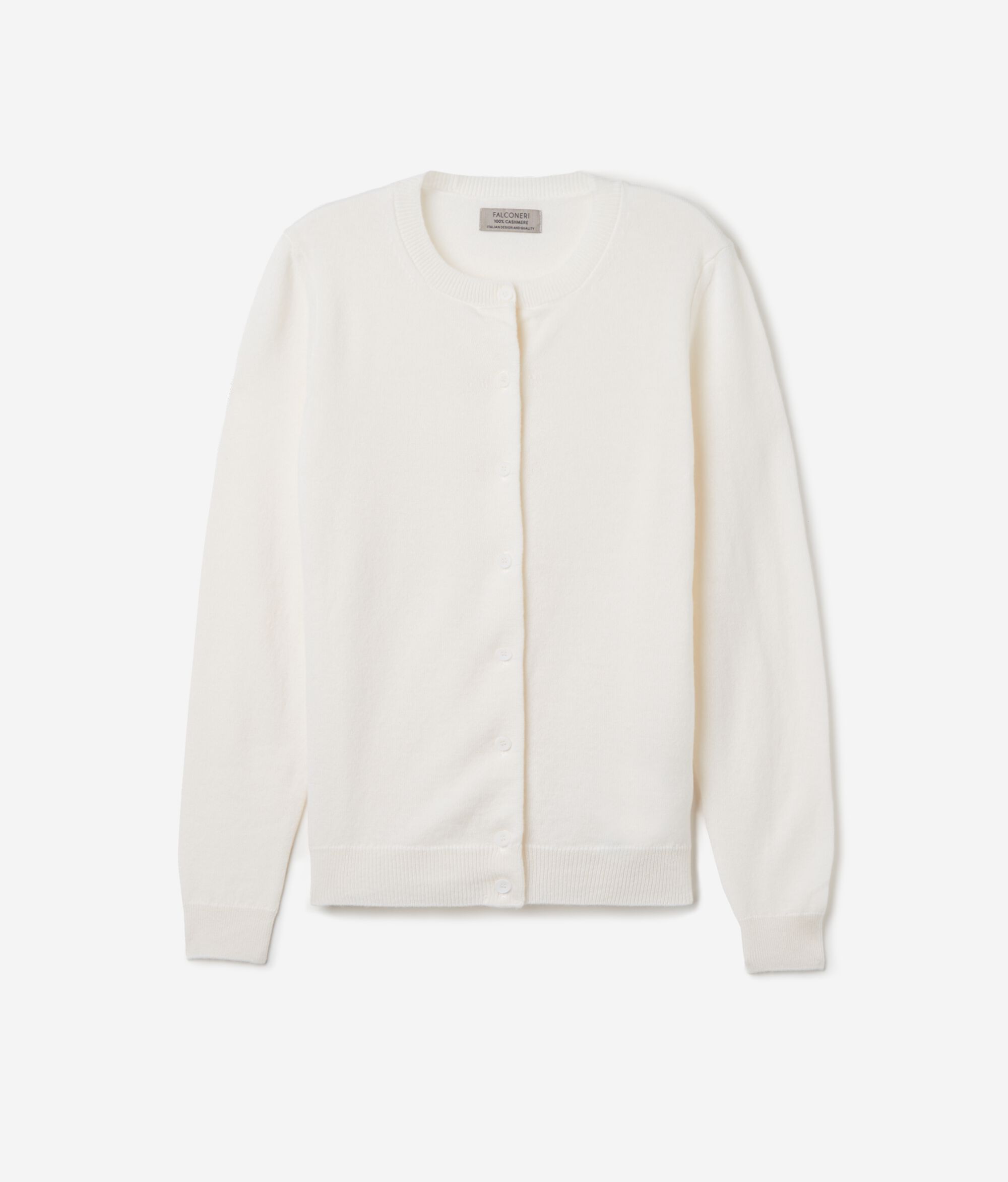 Ultra-soft Cashmere Crewneck Cardigan