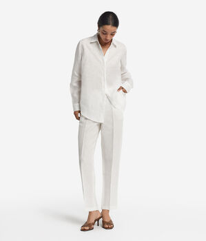 Linen Cigarette Pants