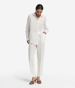 Pantalone sigaretta in lino - WHITE