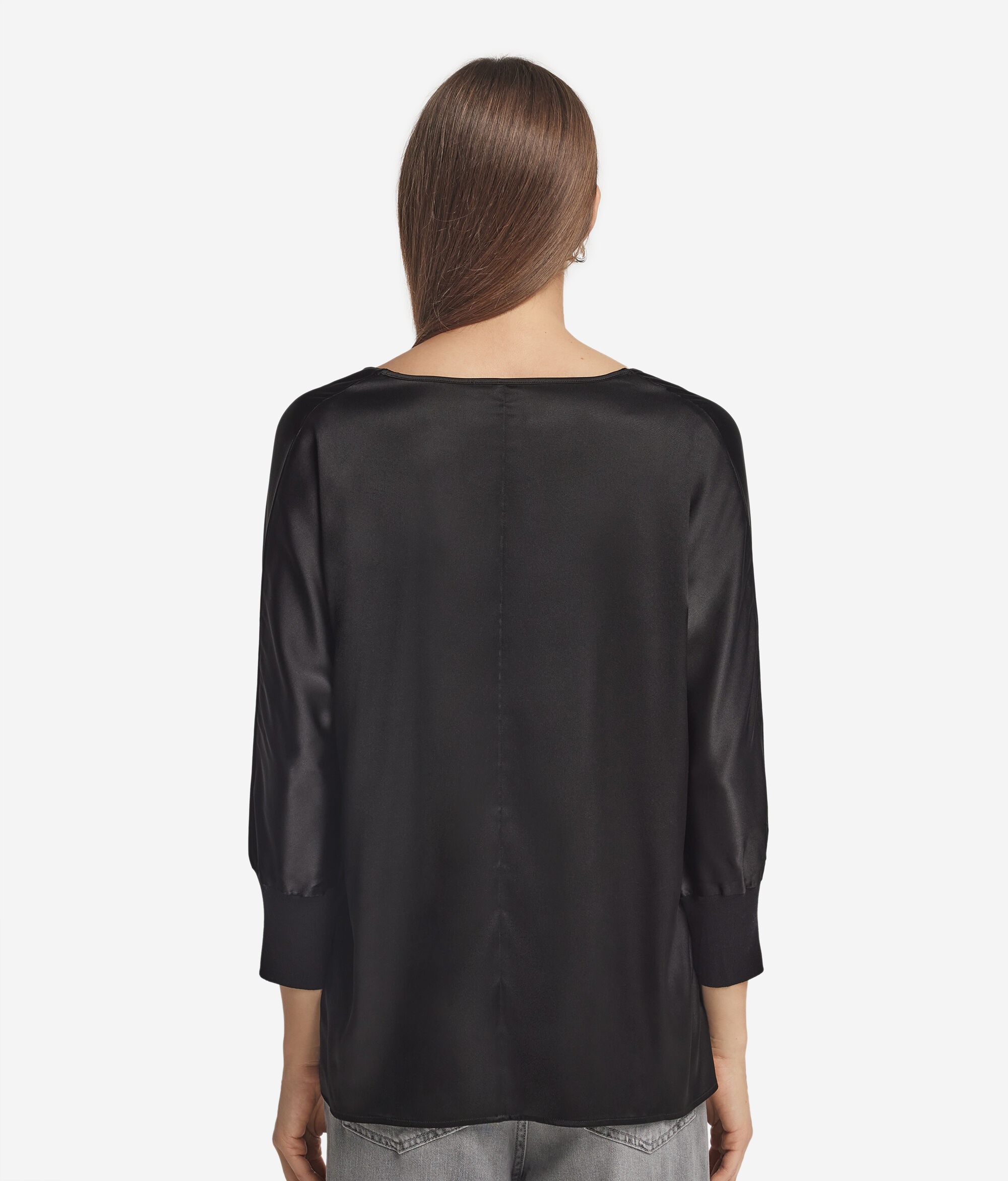 Blusa Scollo a V in Seta
