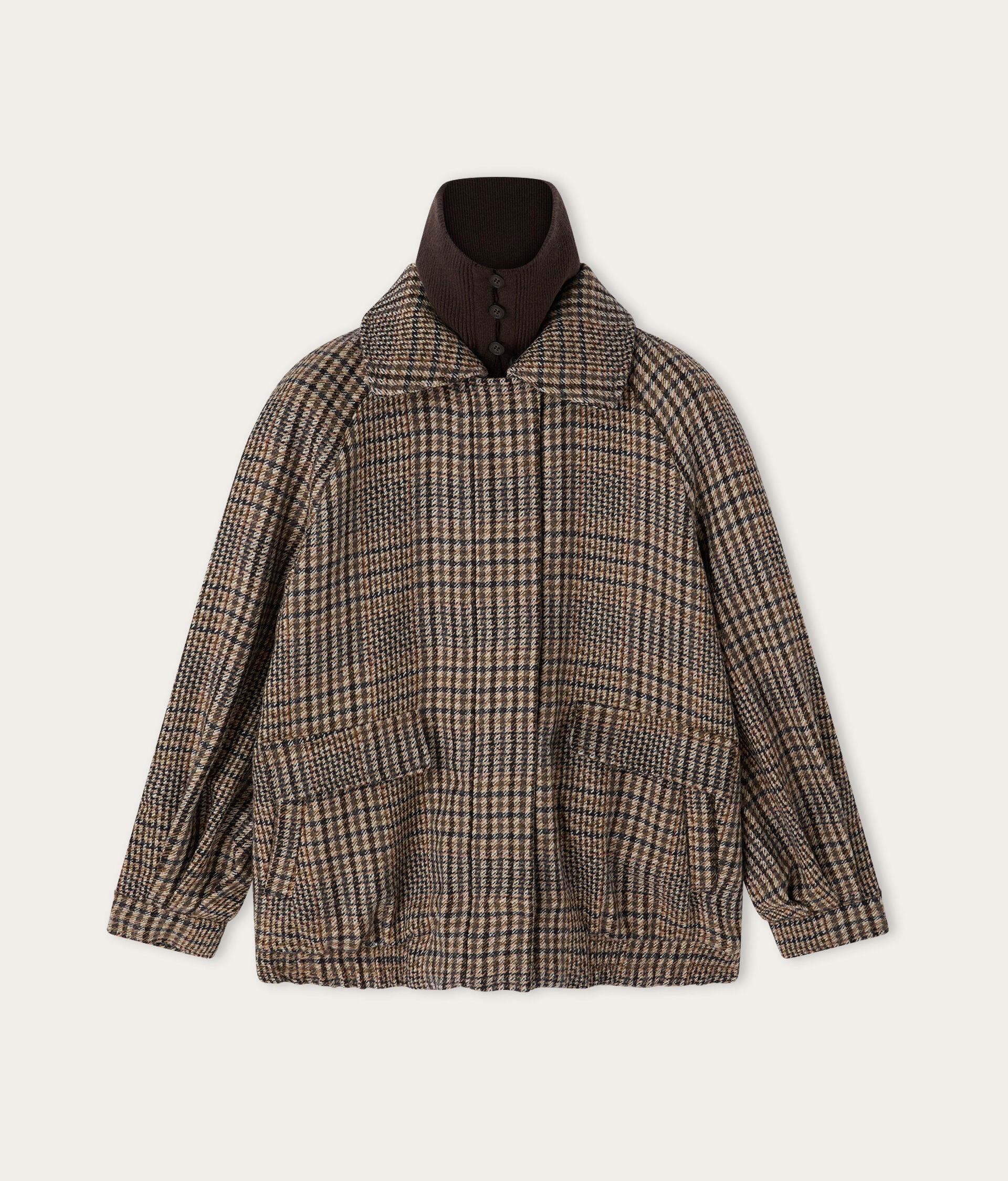 Giubbino imbottito fantasia check