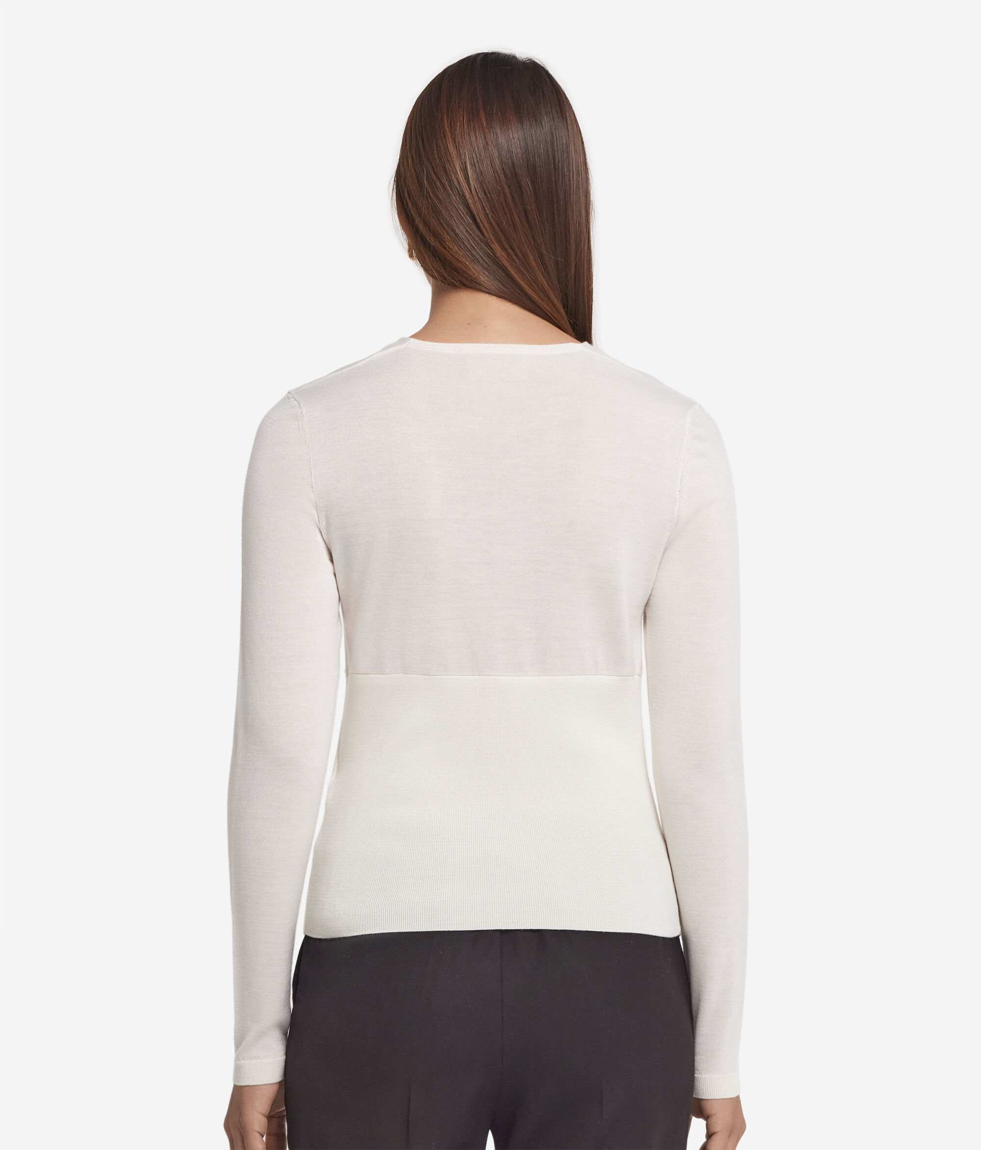 Ultrafine Cashmere Sweater with Wrap-around Neckline