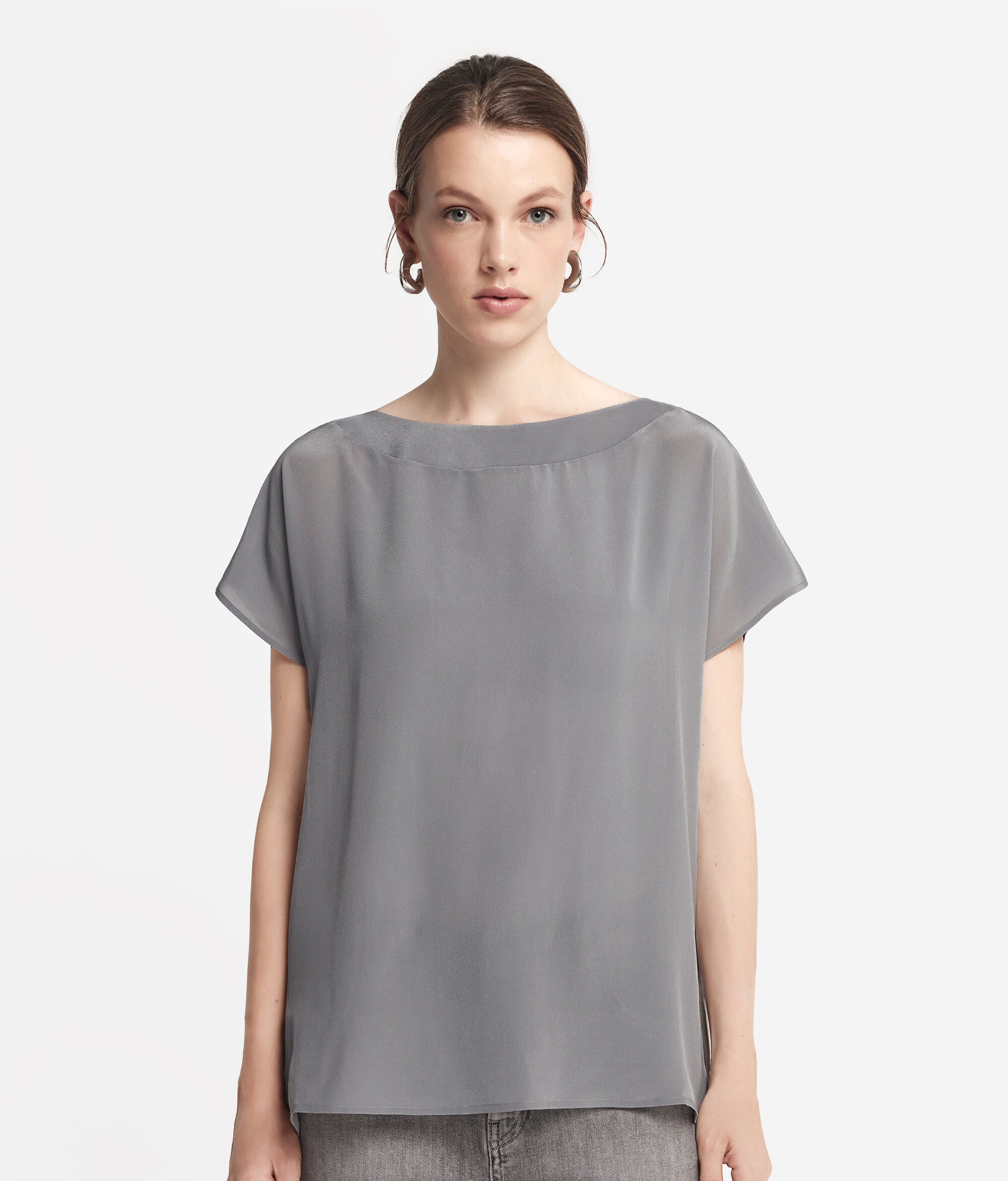 U-Boot-T-Shirt aus Seide und Modal
