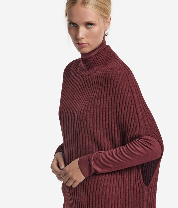 Накидка в рубчик из ультрамягкого кашемира