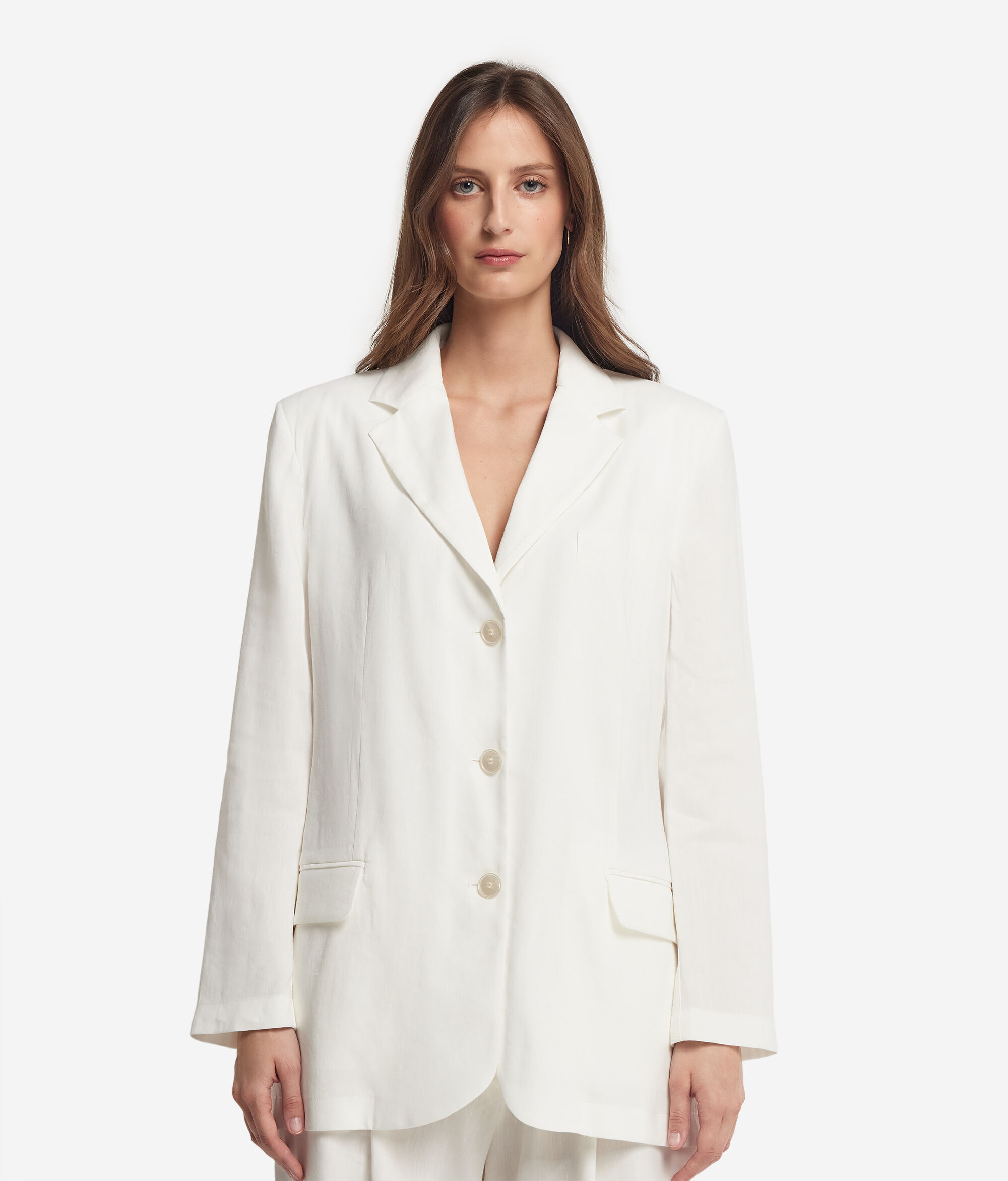 Пиджак изо льна и вискозы