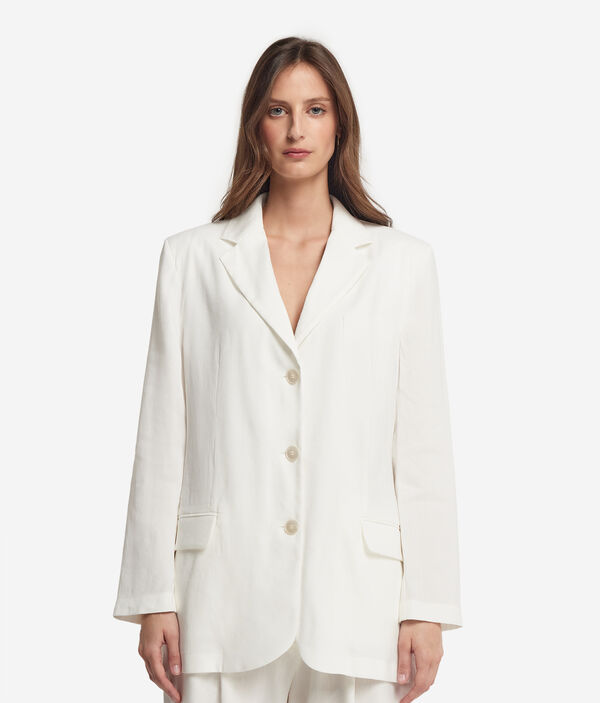 Пиджак изо льна и вискозы