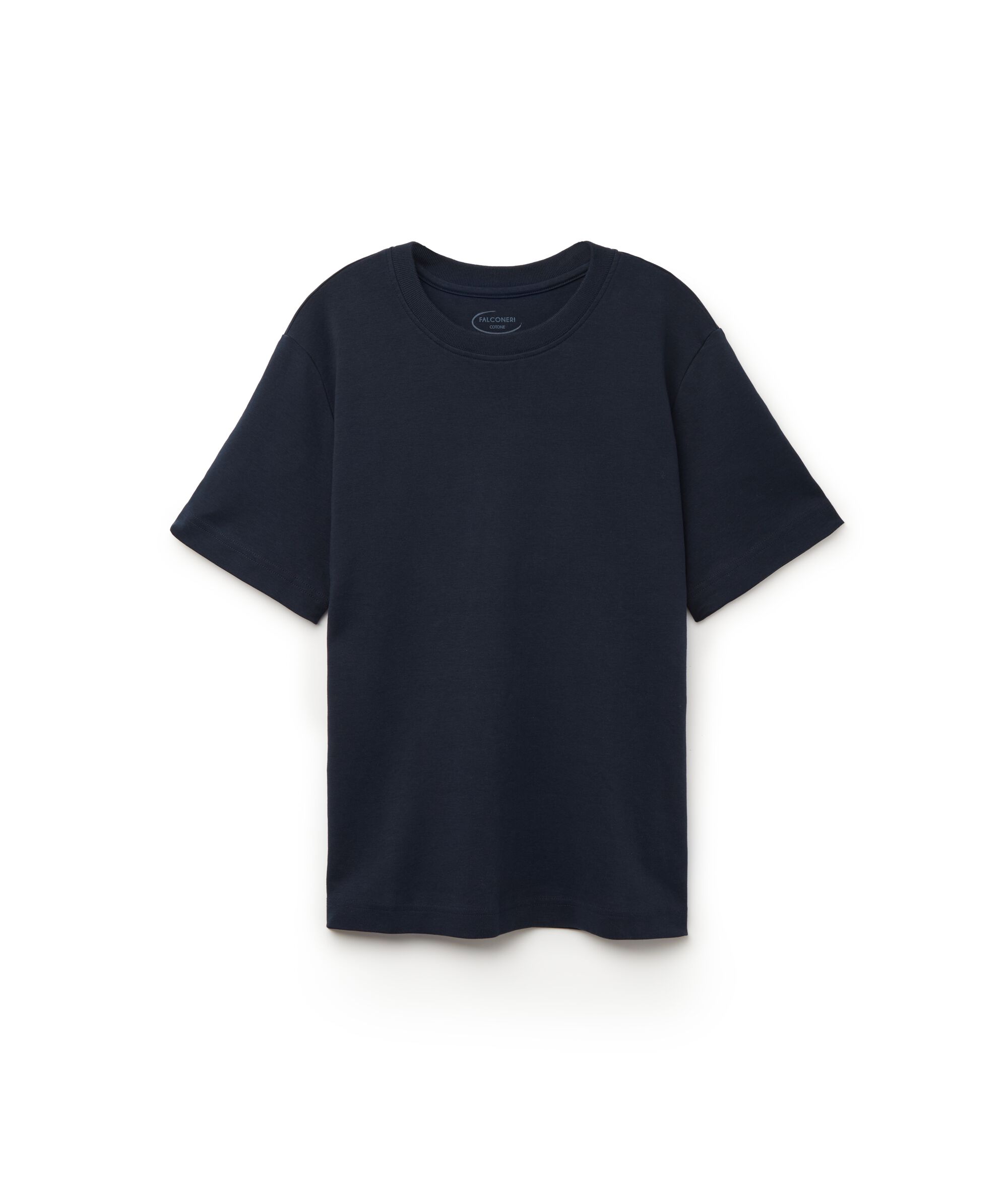 Rundhals-T-Shirt aus Baumwolle