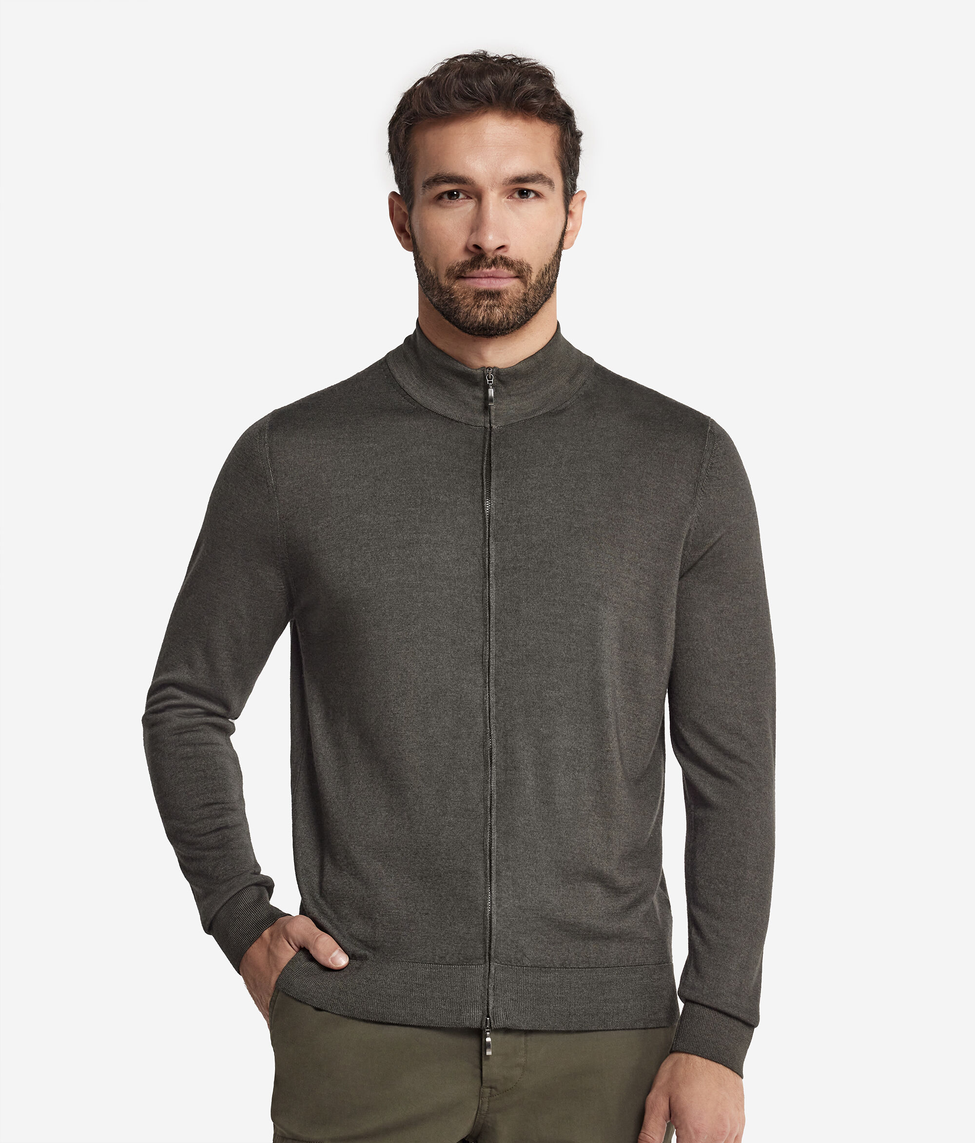 Кардиган на молнии из ультратонкого кашемира