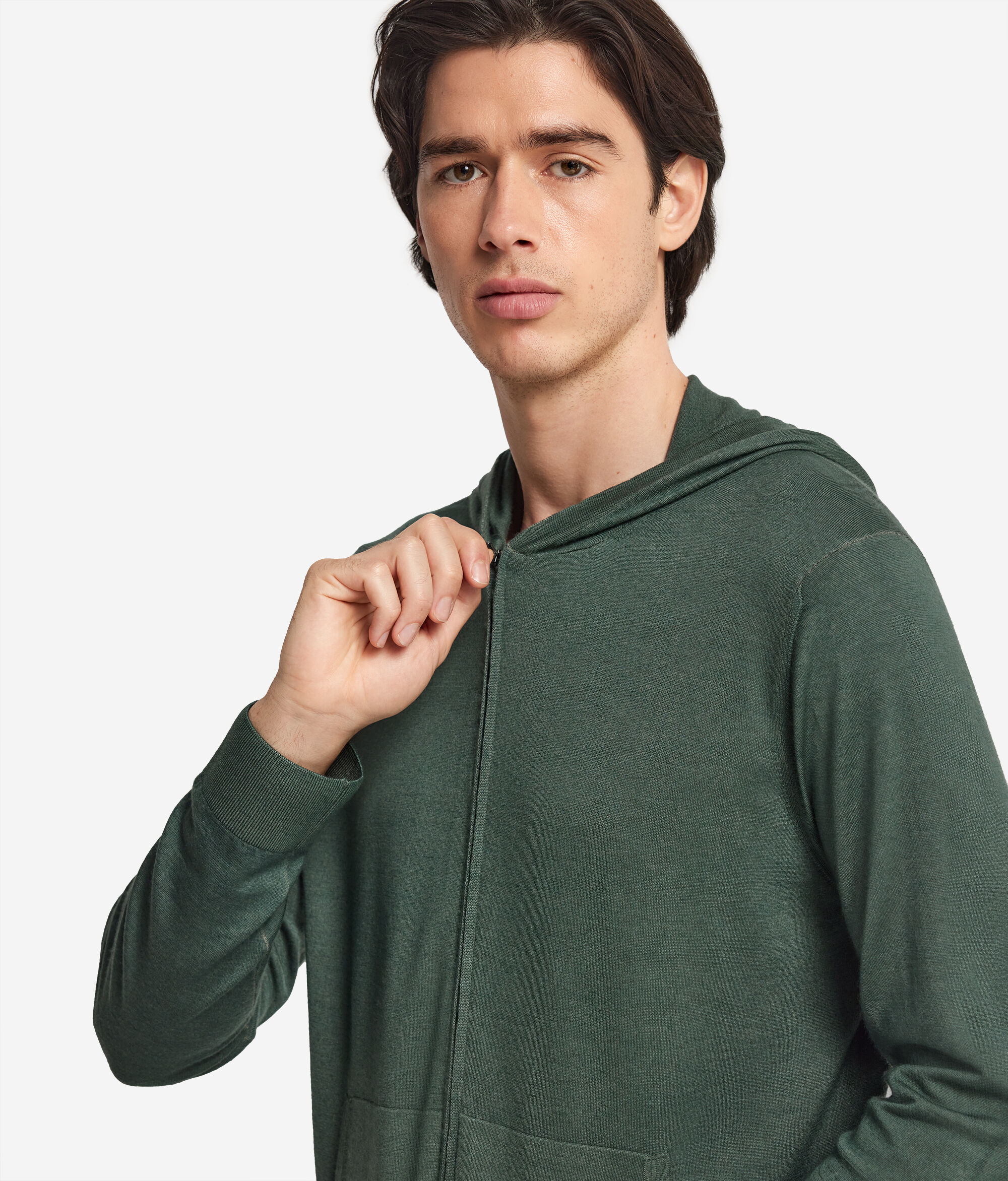 Veste à capuche en cachemire ultra-fin