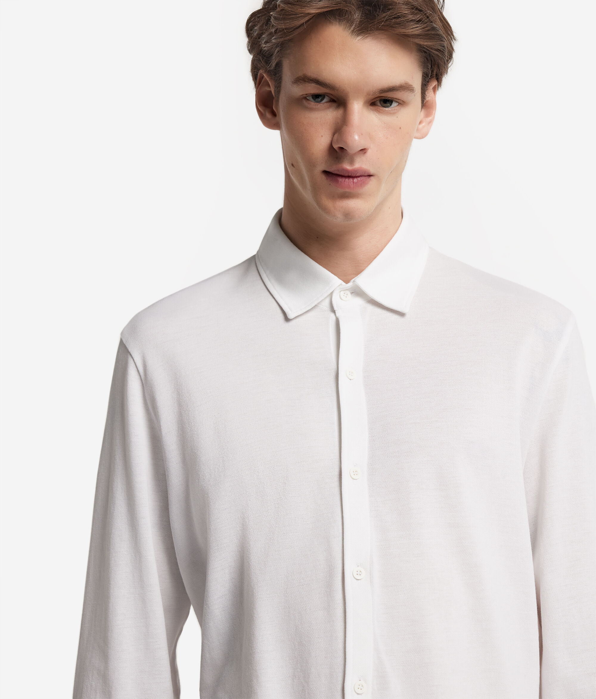 Рубашка из шелка и хлопка