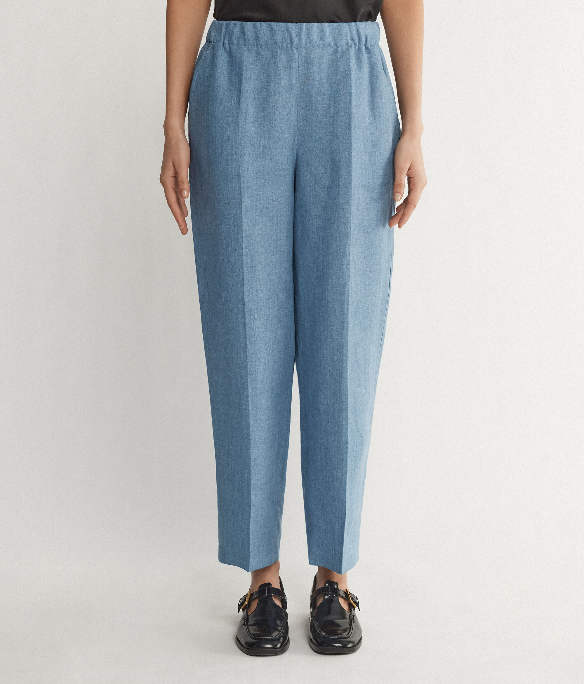 Pantalon droit en lin