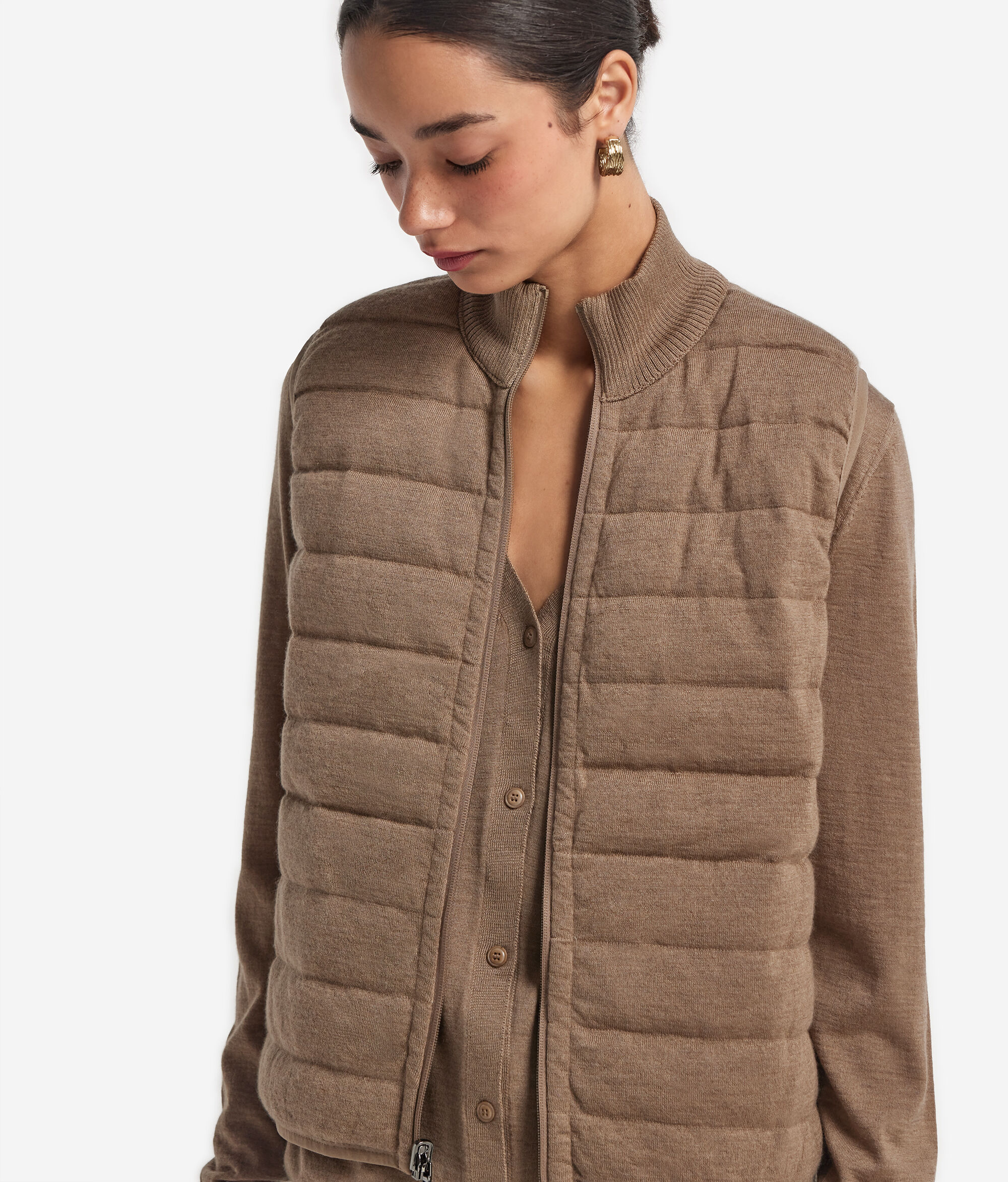 Plumífero con cashmere reversible
