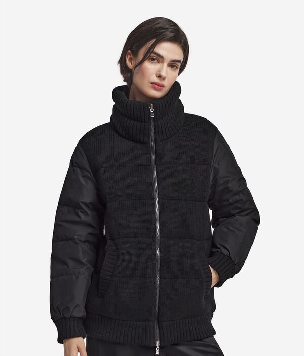 Двусторонний пуховик из кашемира