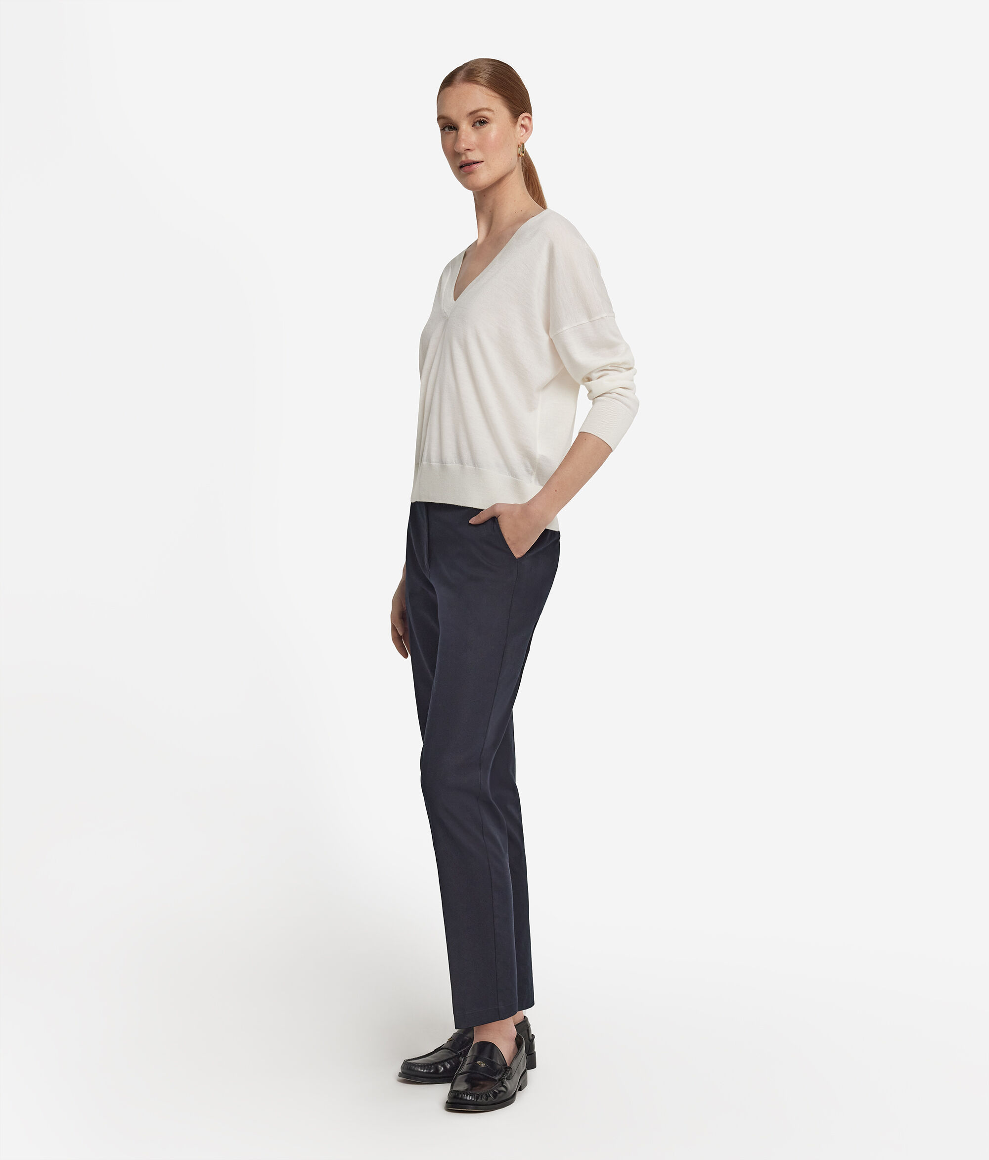 Ultrafine Cashmere Double V-Neck Jumper