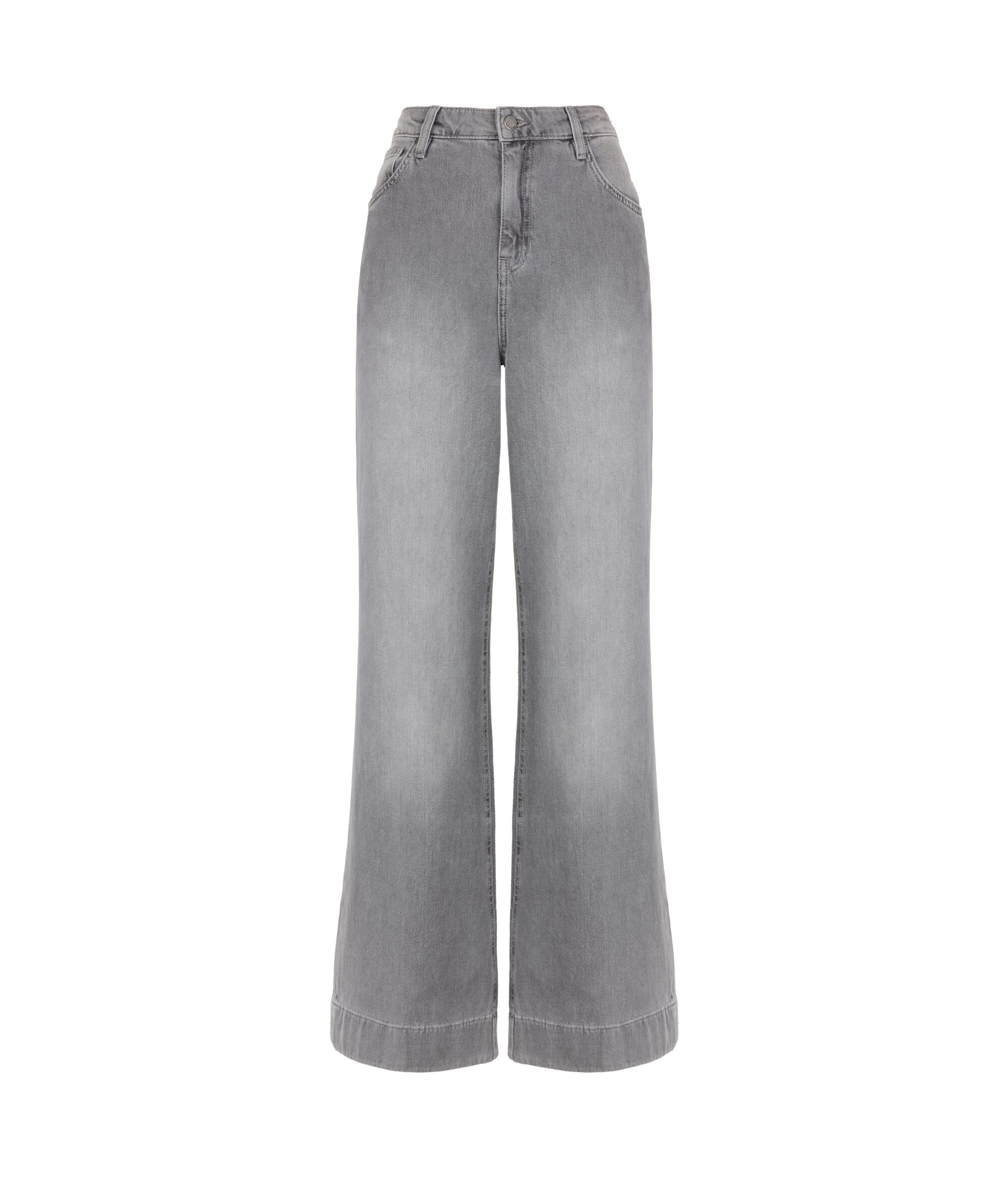 Cashmere Denim Flare Trousers Colore Light Grey