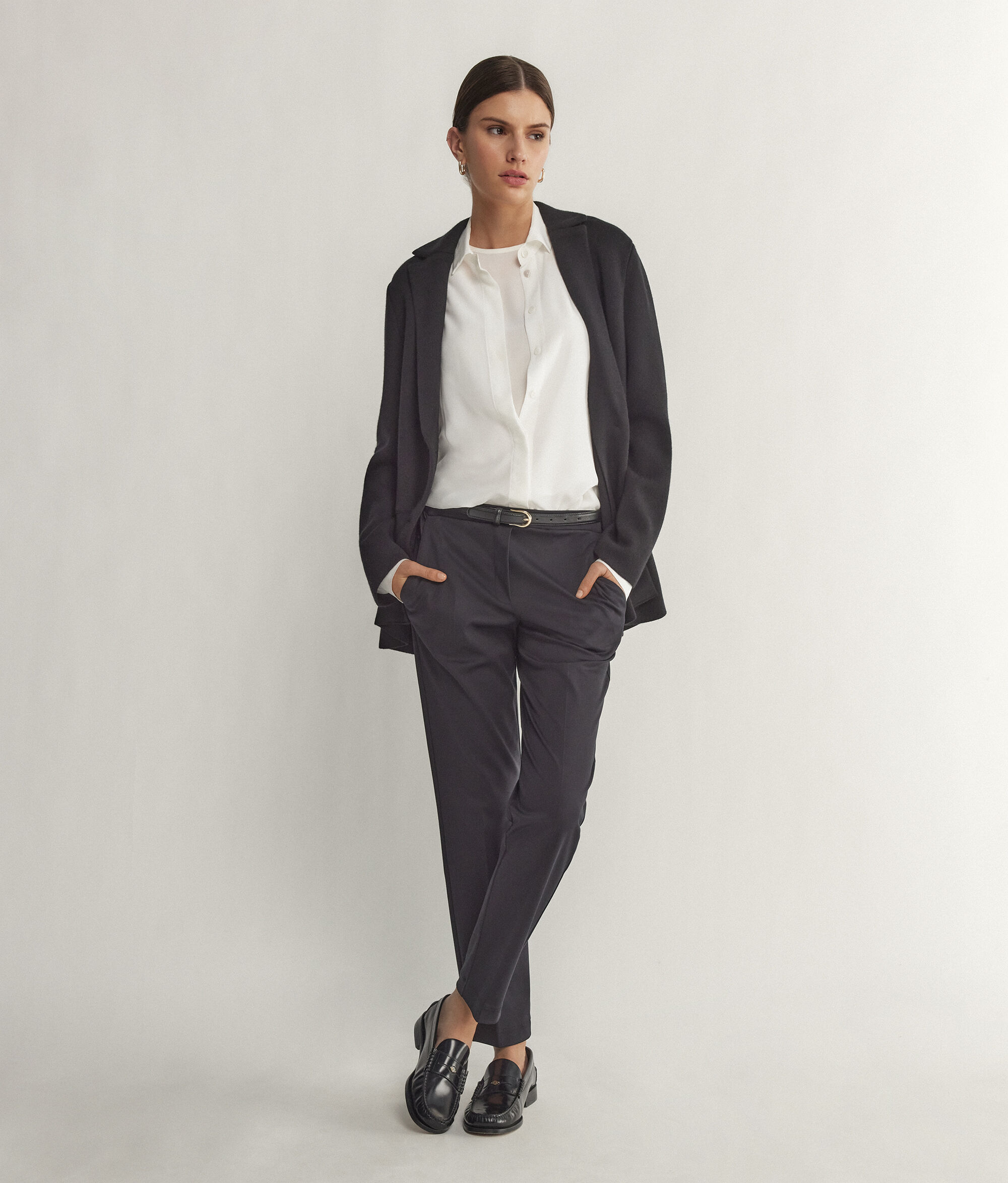 Pantalons de tub de cotó