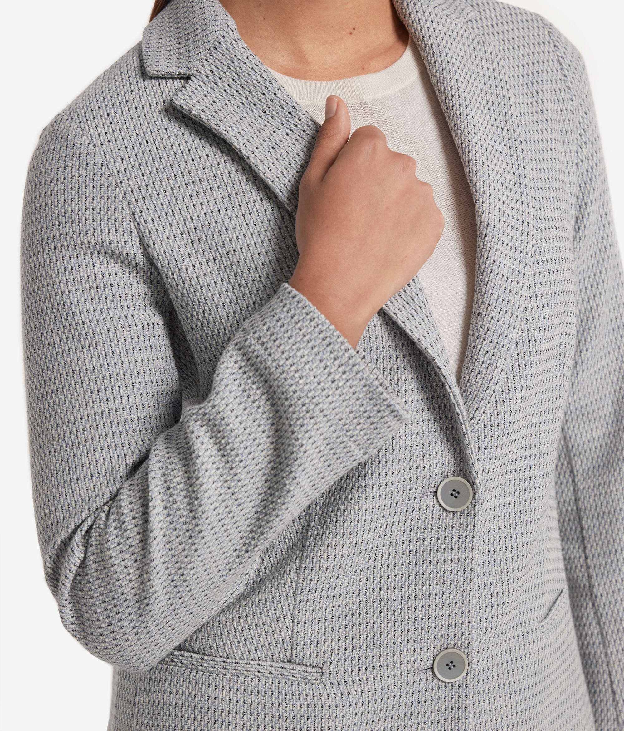 Veste en mouliné bicolore