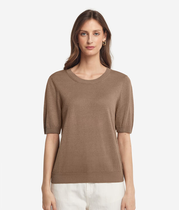 Джемпер изо льна и хлопка