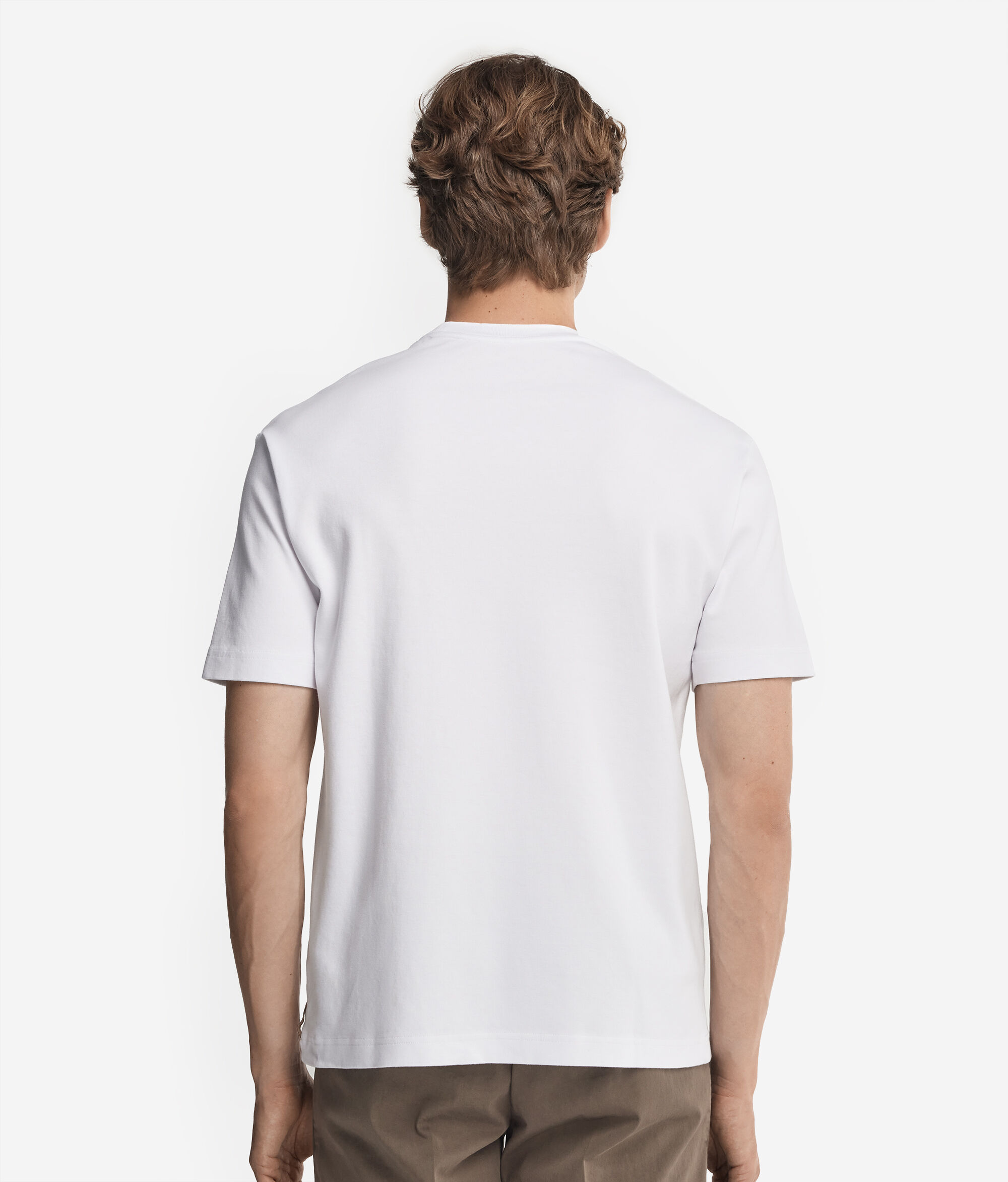 T-shirt z okrągłym dekoltem z bawełnianego dżerseju