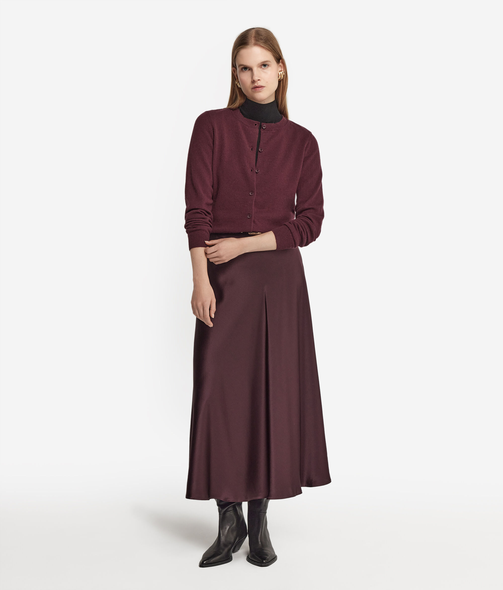 Ultrasoft Cashmere Round-Neck Cardigan