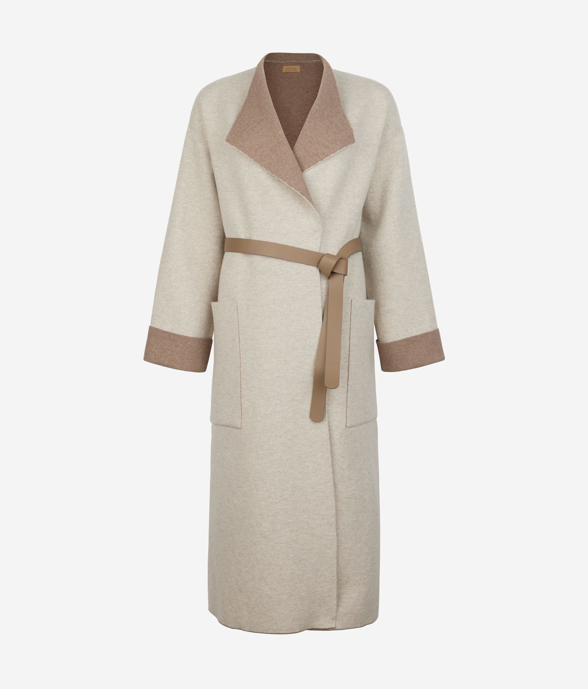 Пальто из кашемира с разрезами