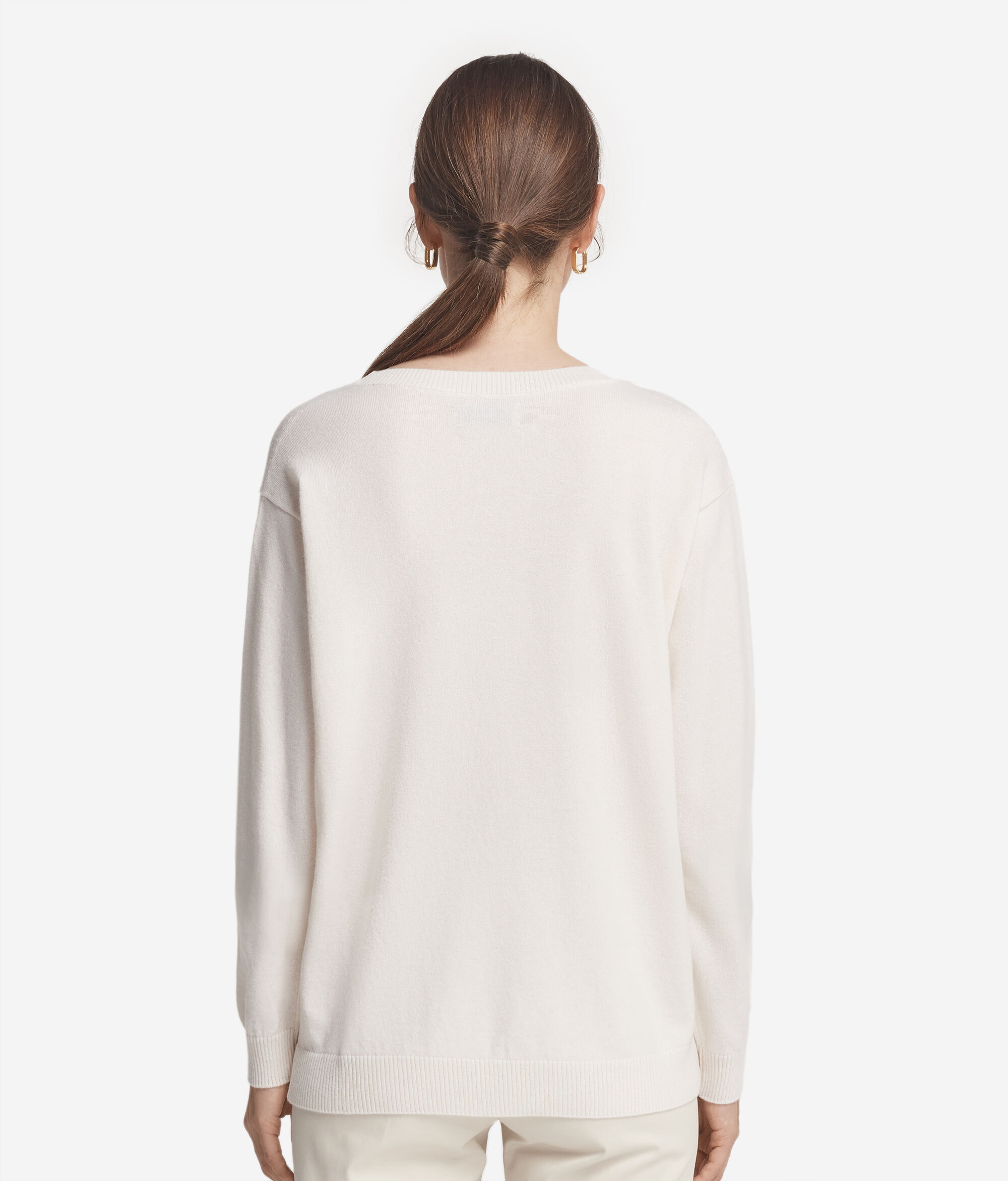 Sweter z dekoltem w łódkę z kaszmiru Ultrasoft