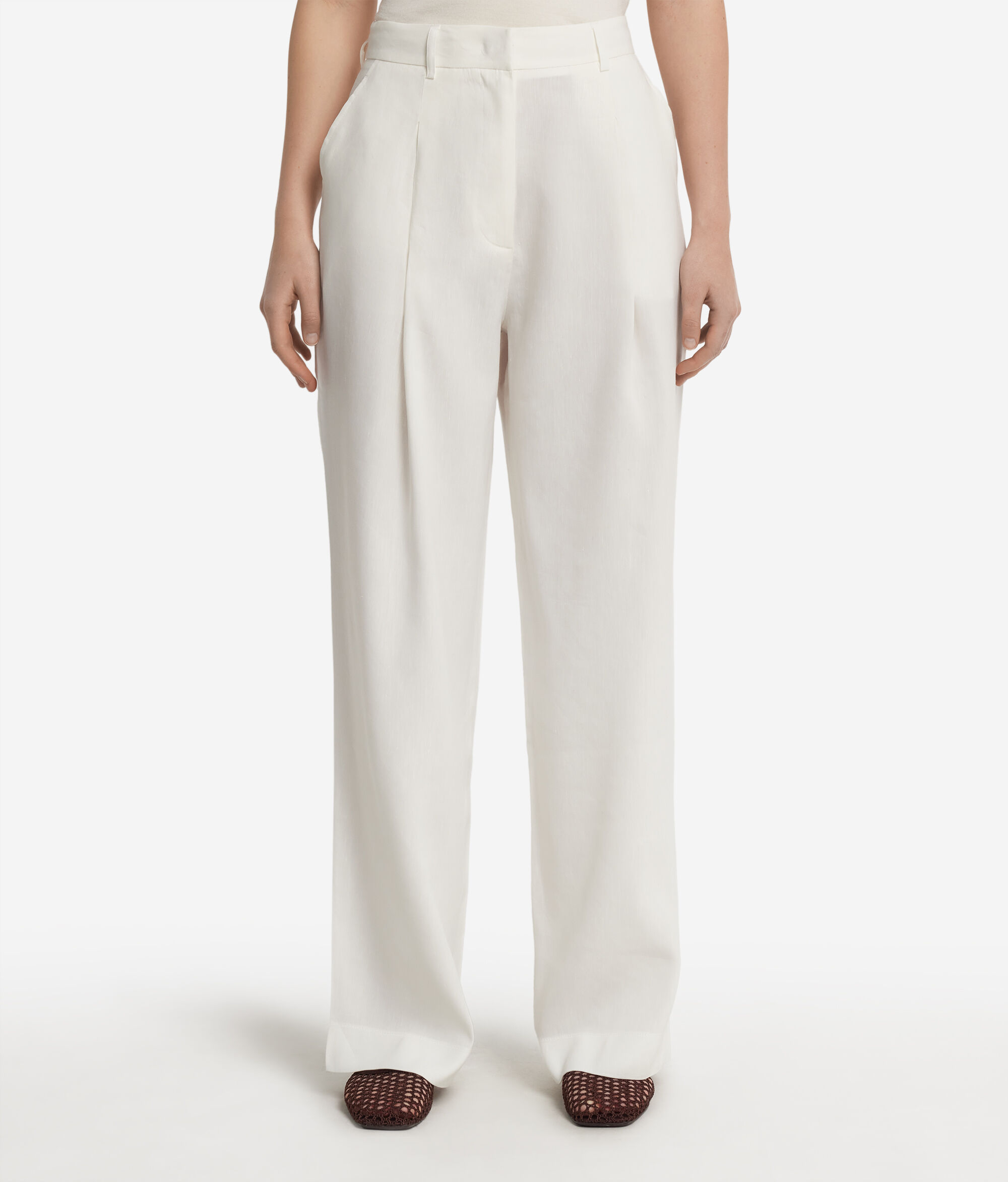 Pantalone palazzo lino viscosa