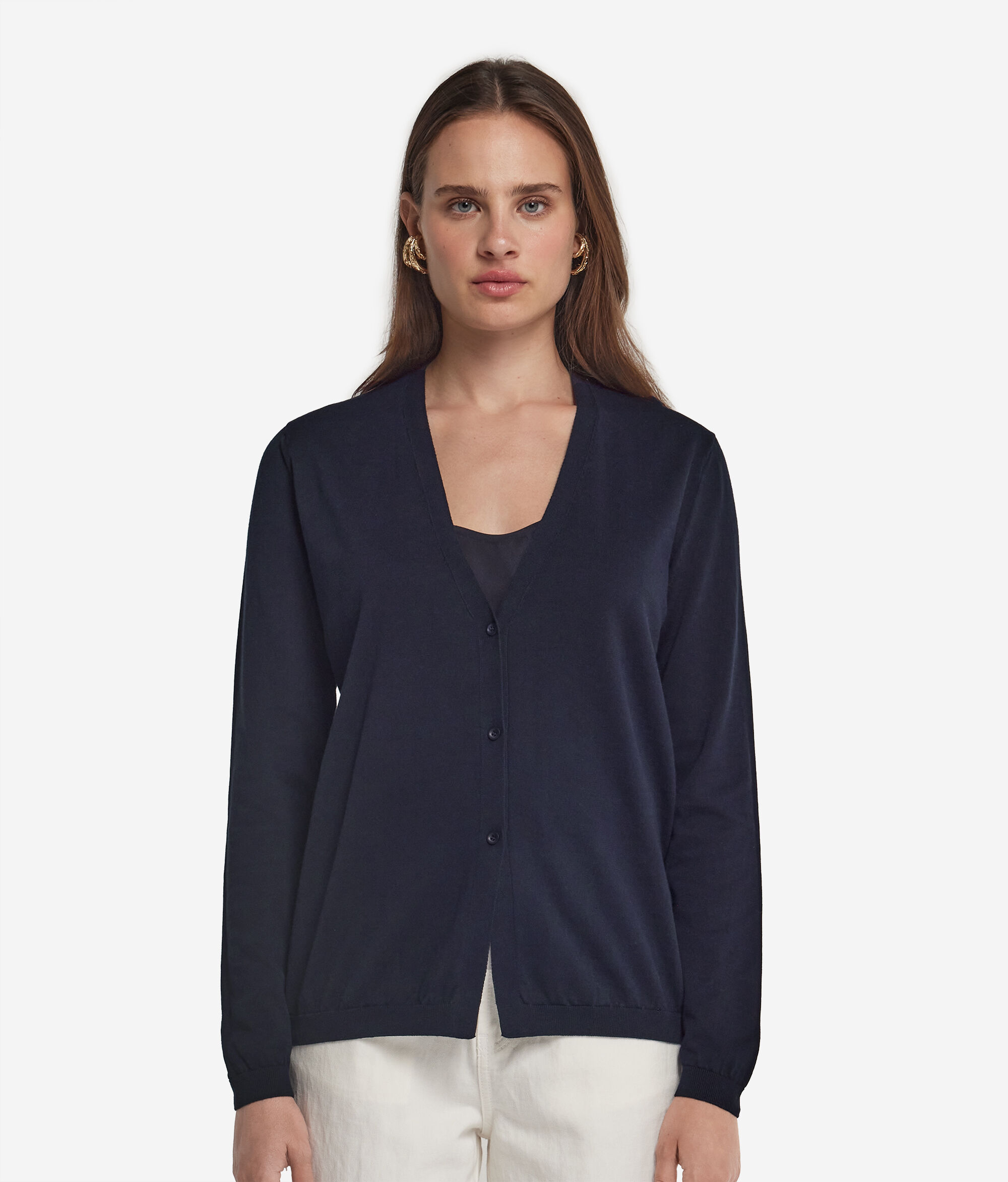 Cardigan Maniche Lunghe in Cotone Fresh