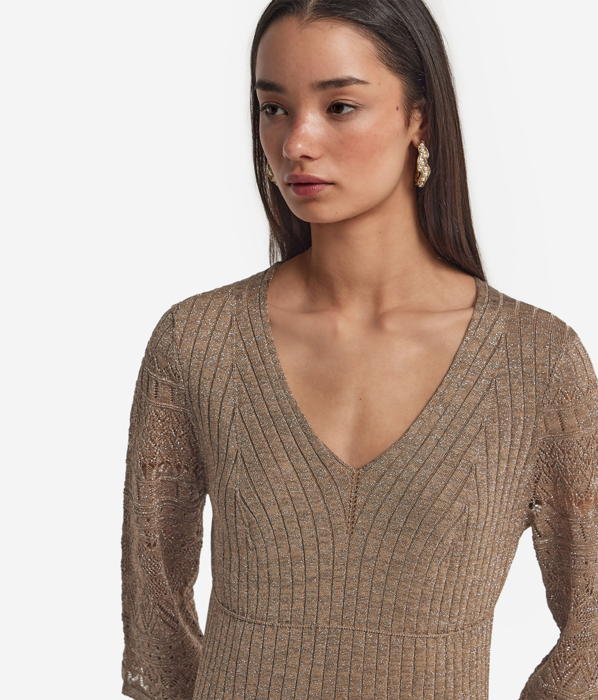 Vestit de canalé calat lamé