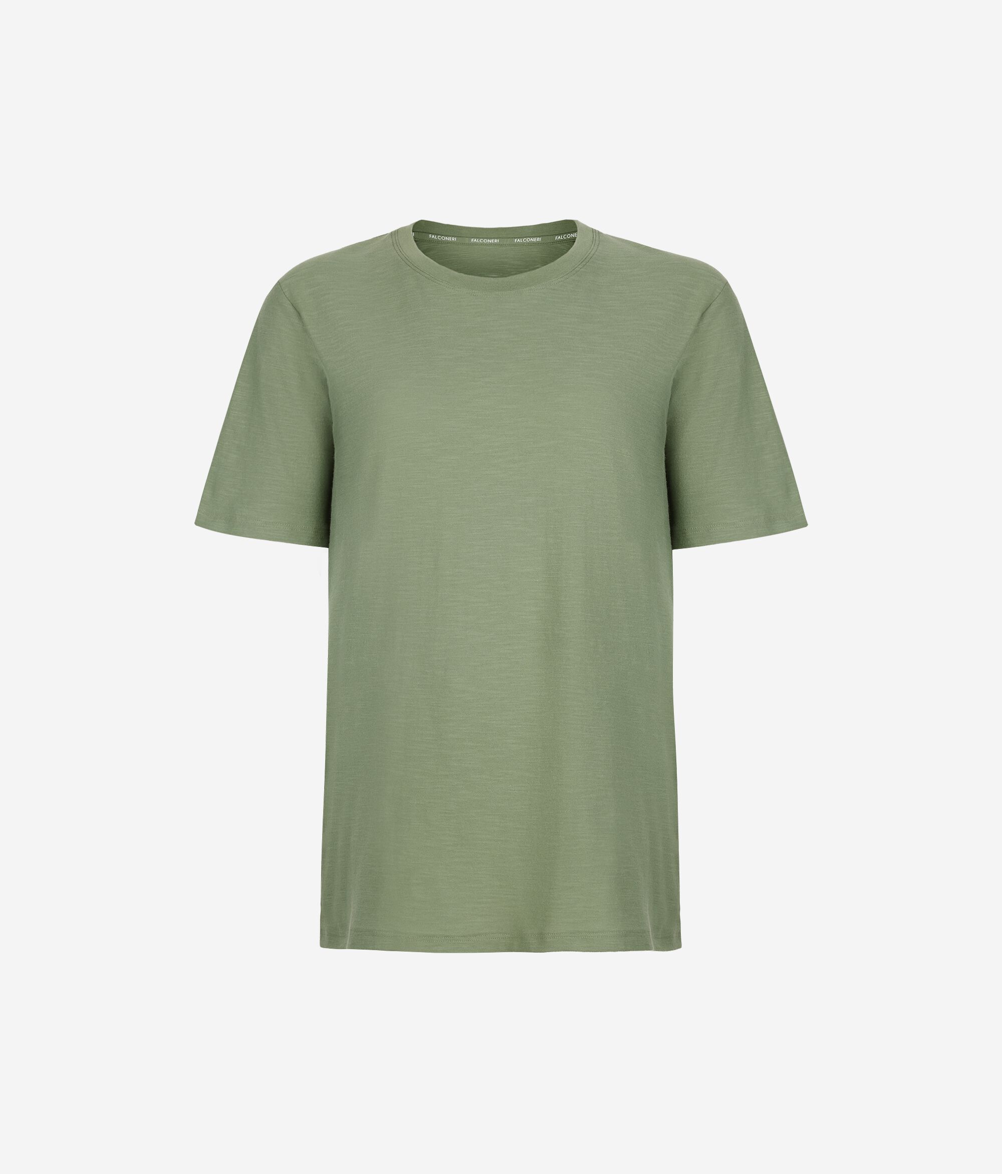 Cotton Crewneck T-Shirt with Short Sleeves