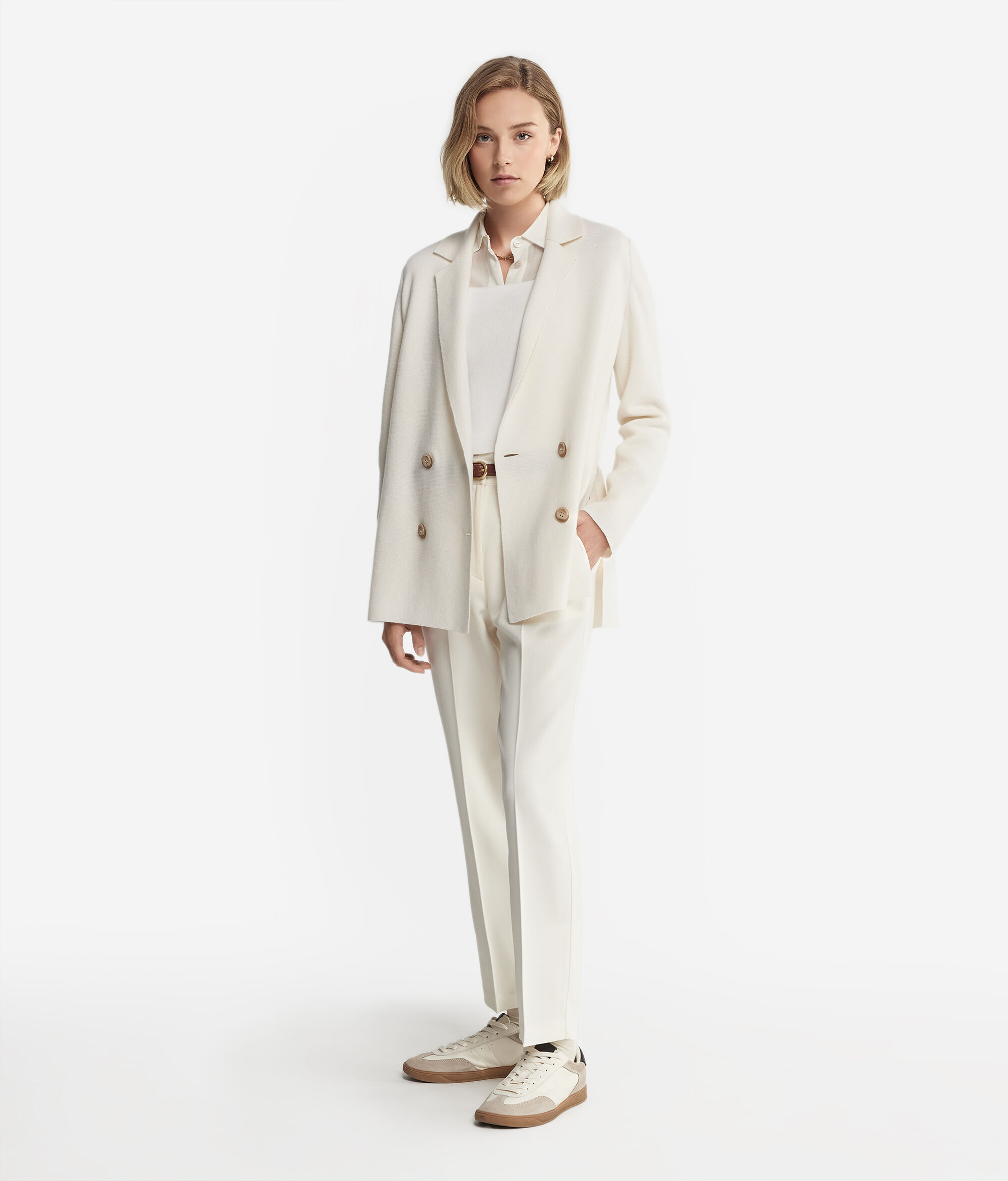 Zweireihiger Blazer aus Kaschmir Ultrasoft