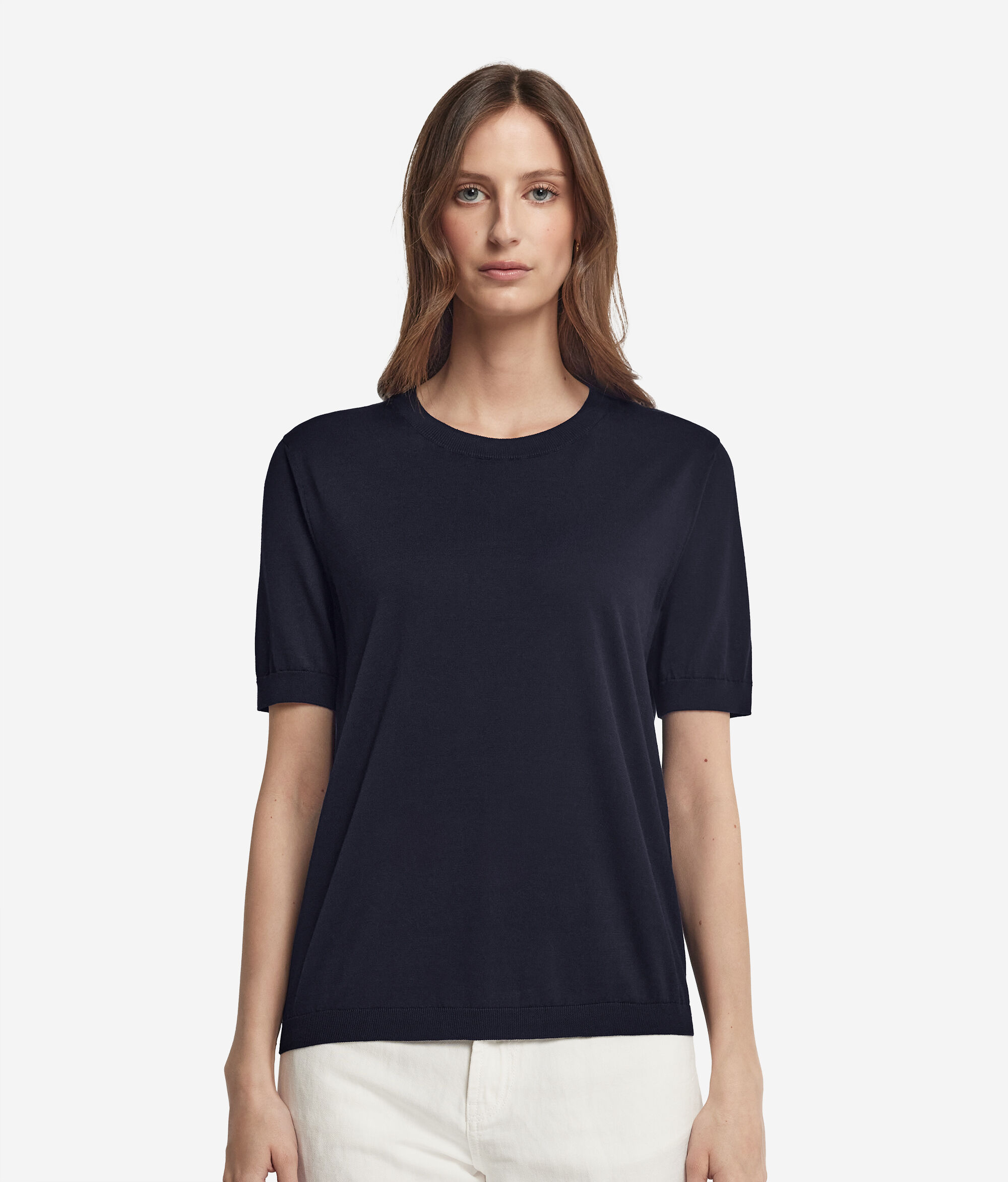 Rundhals-T-Shirt aus Baumwolle Fresh