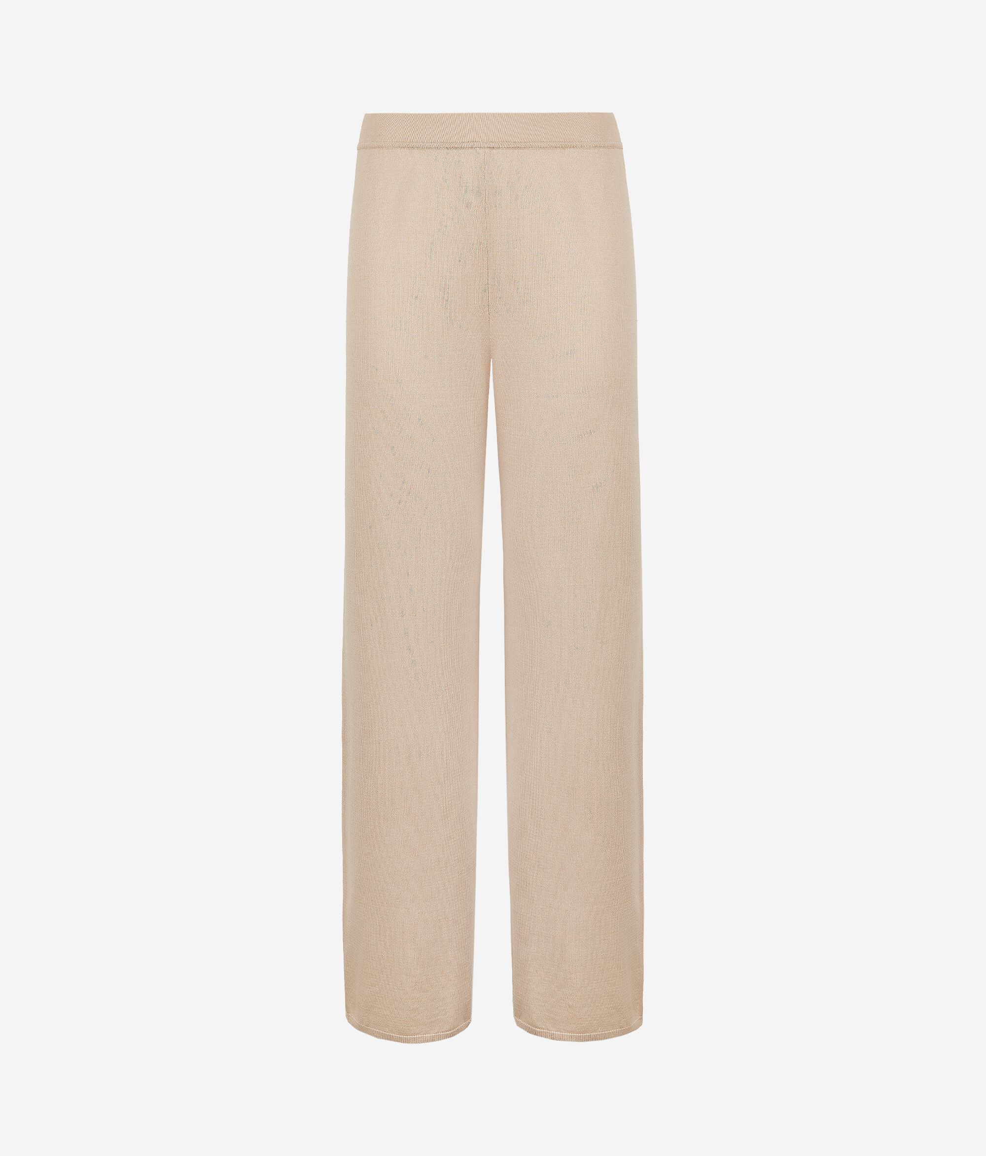Pantalon large en soie et coton
