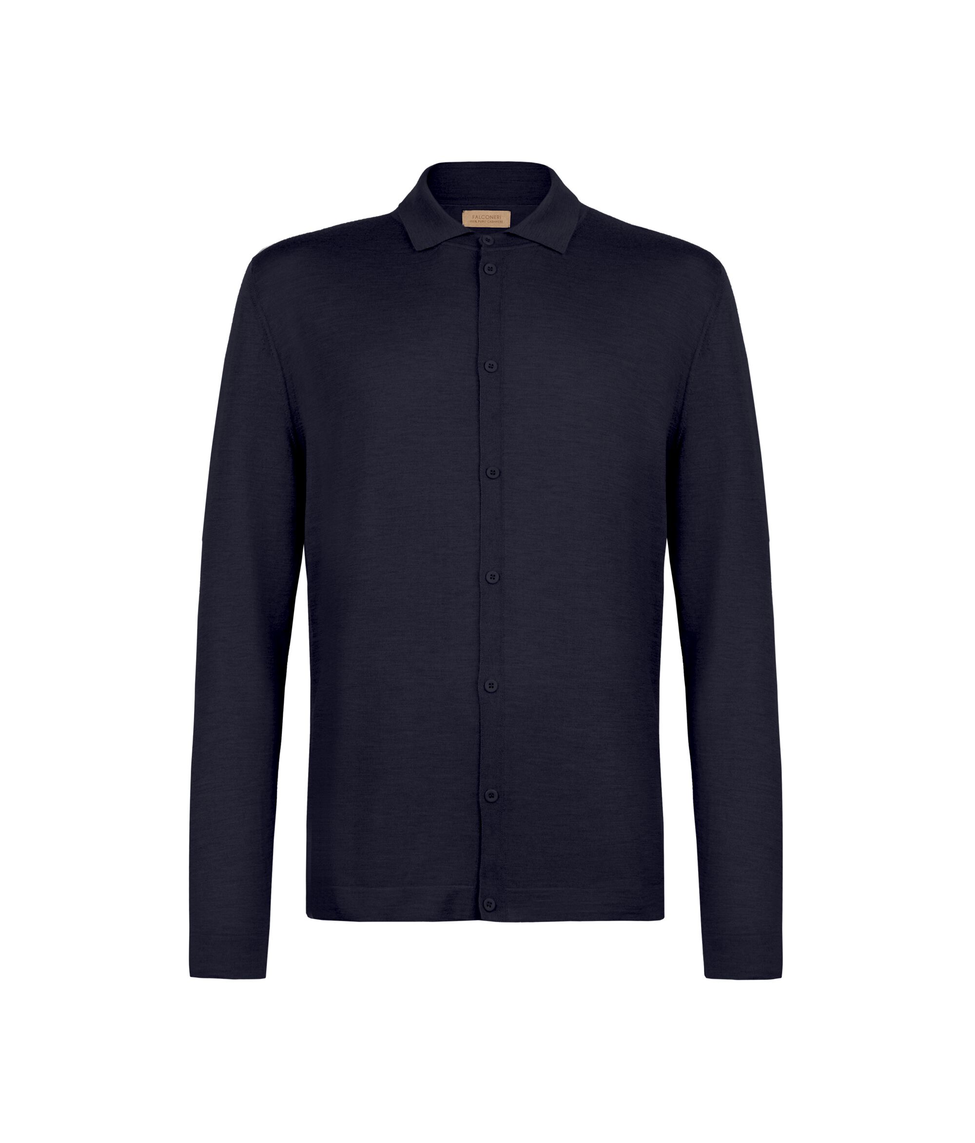 Camisa de punto en cashmere ultrafine Colore Azul marino