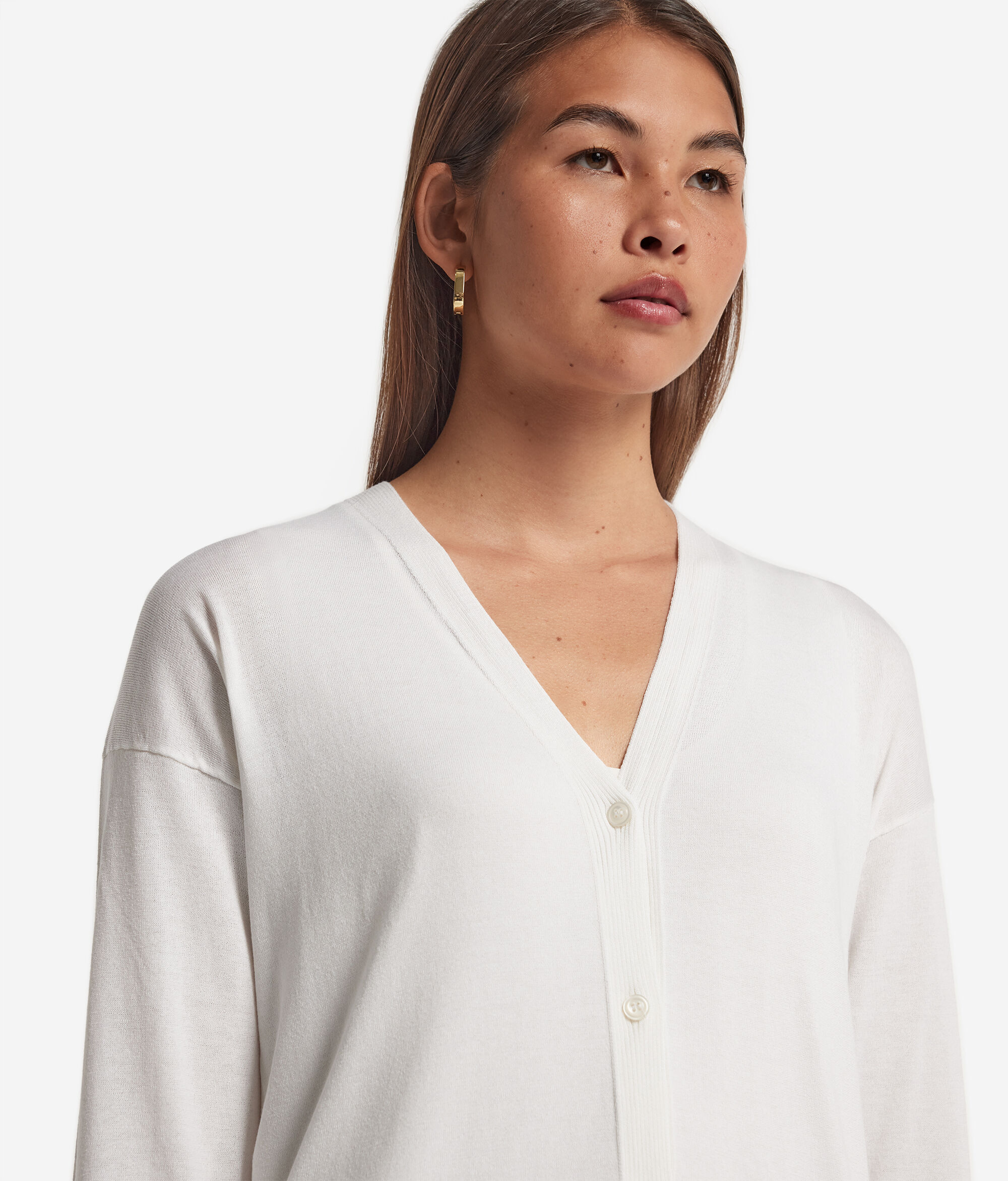 Кардиган из шелка и хлопка