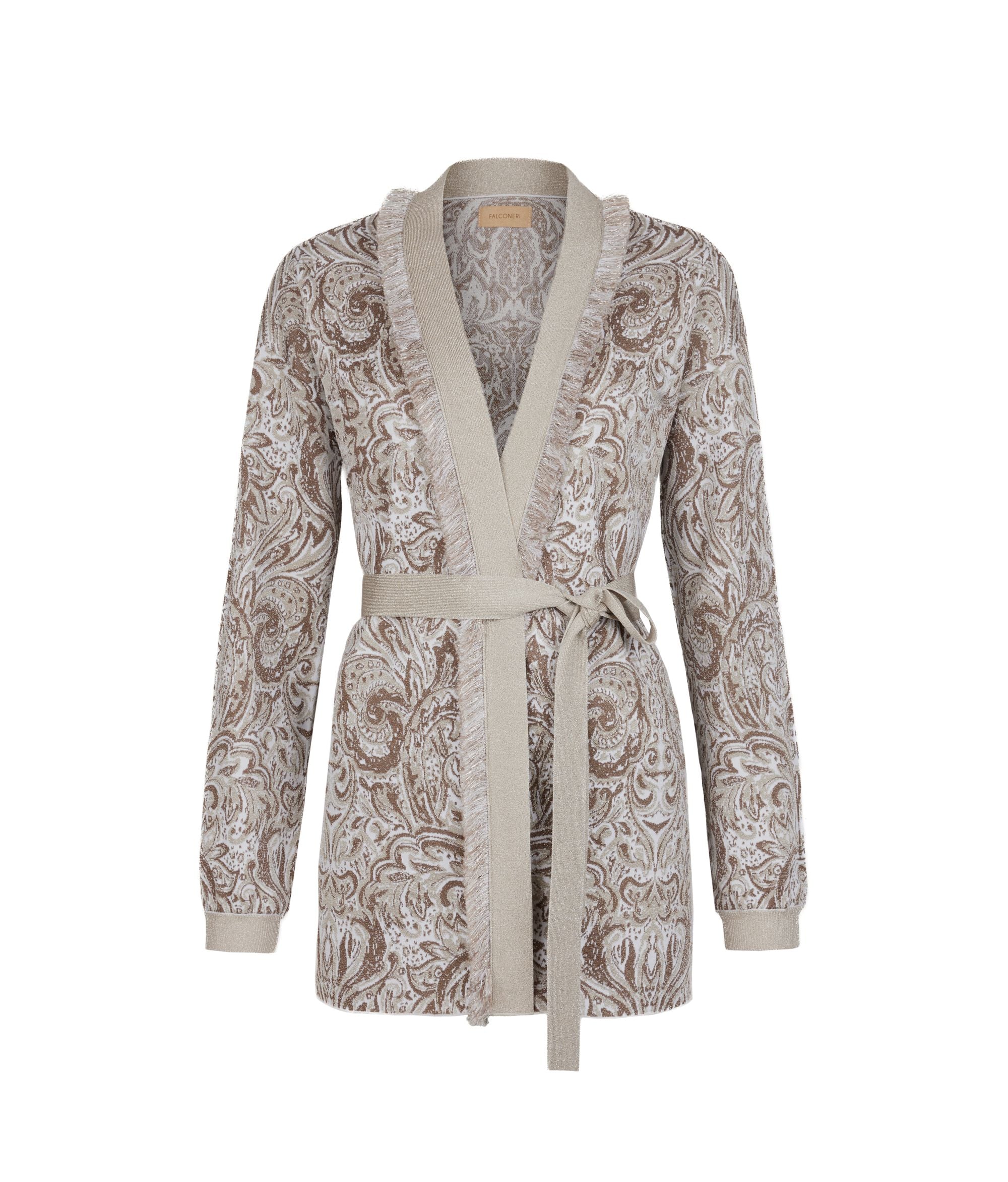 Cardigan jacquard paisley