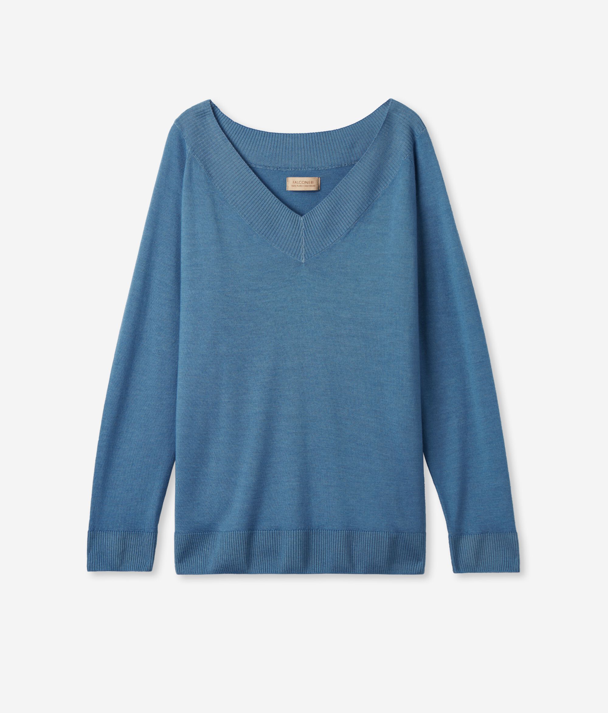 Jersei amb escot en punta de Cashmere Ultrafine