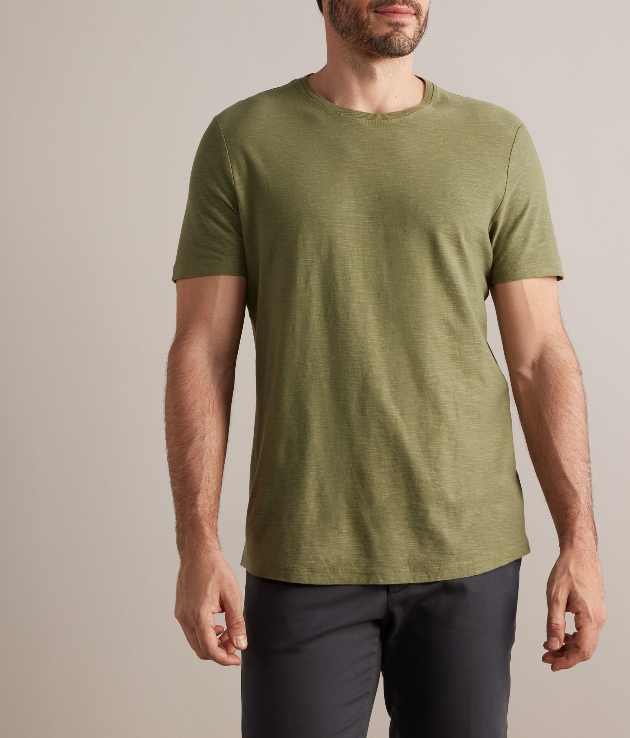 スラブコットン Tシャツ ツイスト