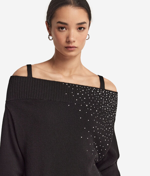 Джемпер из кашемира с открытыми плечами